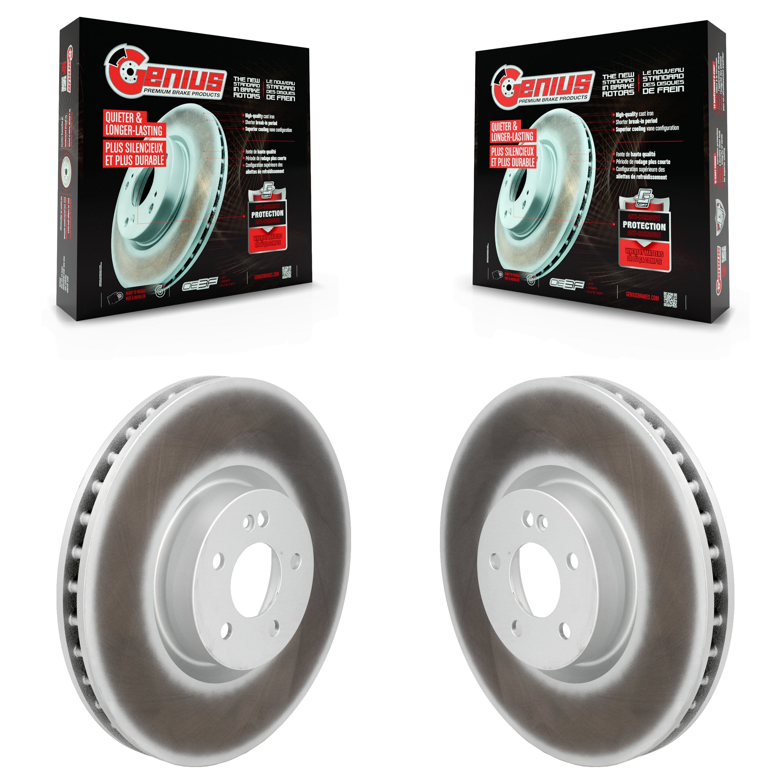 Genius KG-101976 Disc Brake Rotor for 2016-2023 Mercedes-Benz E53 AMG, Mercedes-Benz E350 and More - Front