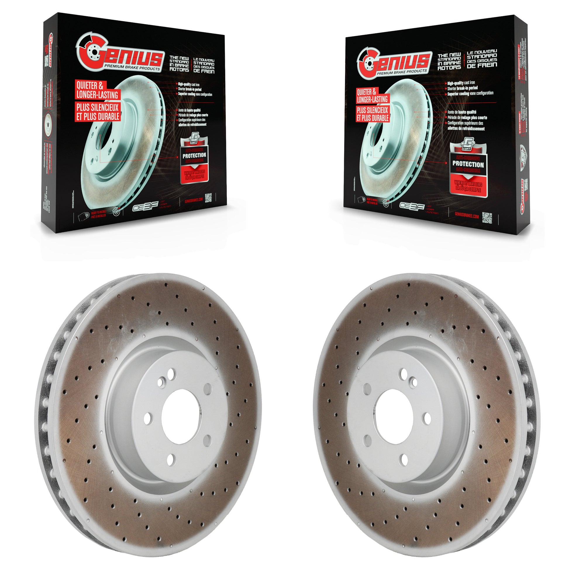 Genius KG-101977 Disc Brake Rotor for 2016-2023 Mercedes-Benz E53 AMG, Mercedes-Benz E350 and More - Front