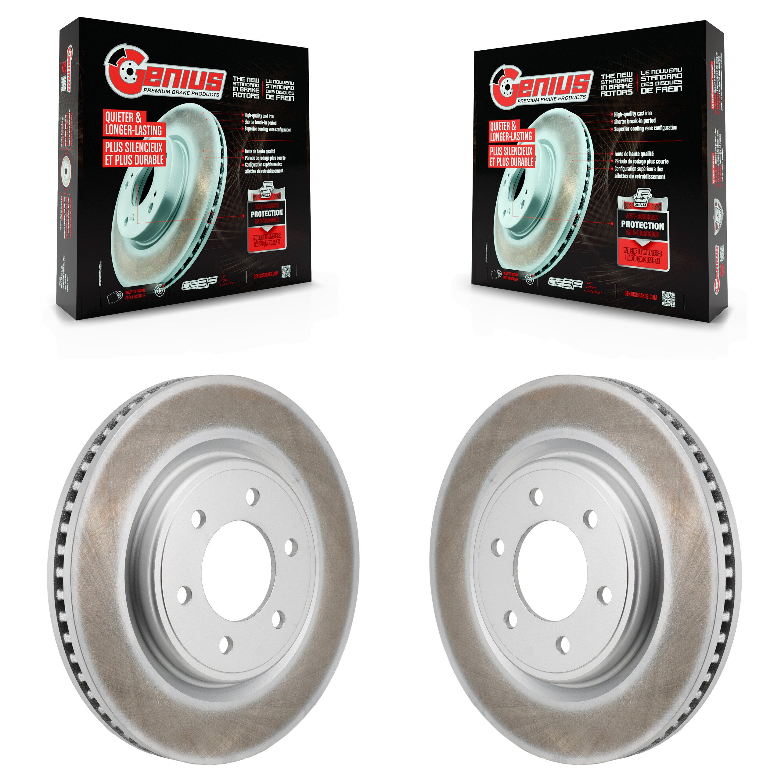 Genius KG-101979 Disc Brake Rotor for 2021-2025 Ford Bronco, Ford Expedition and More - Front