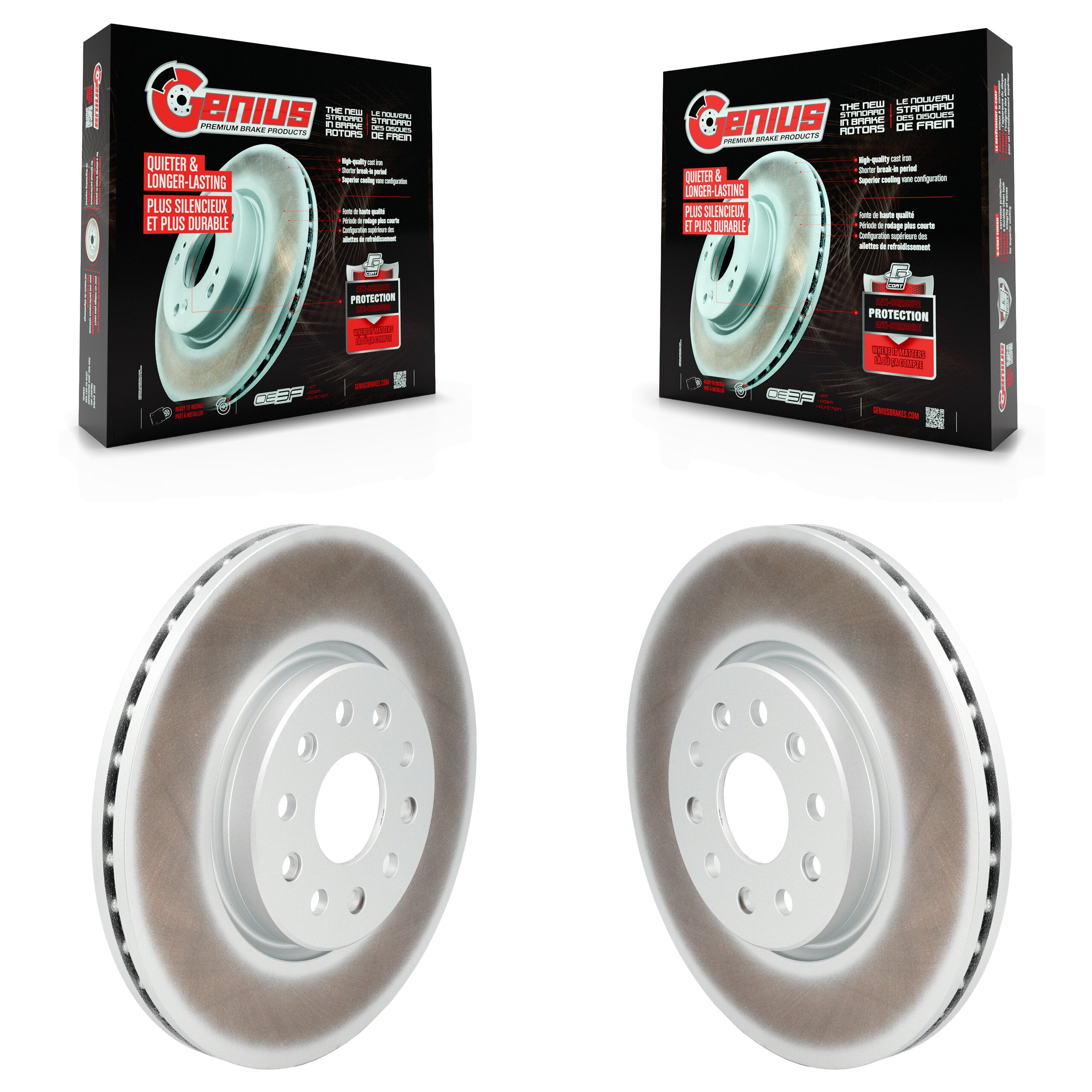 Genius KG-101982 Disc Brake Rotor for 2021-2024 Jeep Grand Cherokee, Jeep Grand Cherokee L - Front