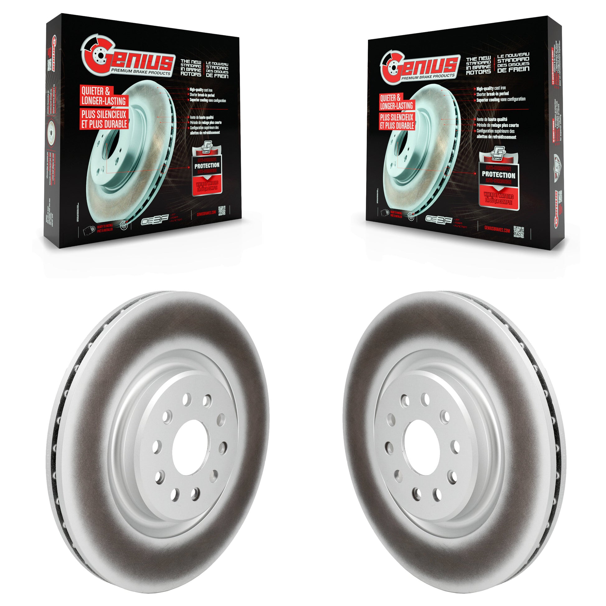 Genius KG-101983 Disc Brake Rotor for 2022-2024 Jeep Grand Cherokee, Jeep Grand Cherokee L - Front