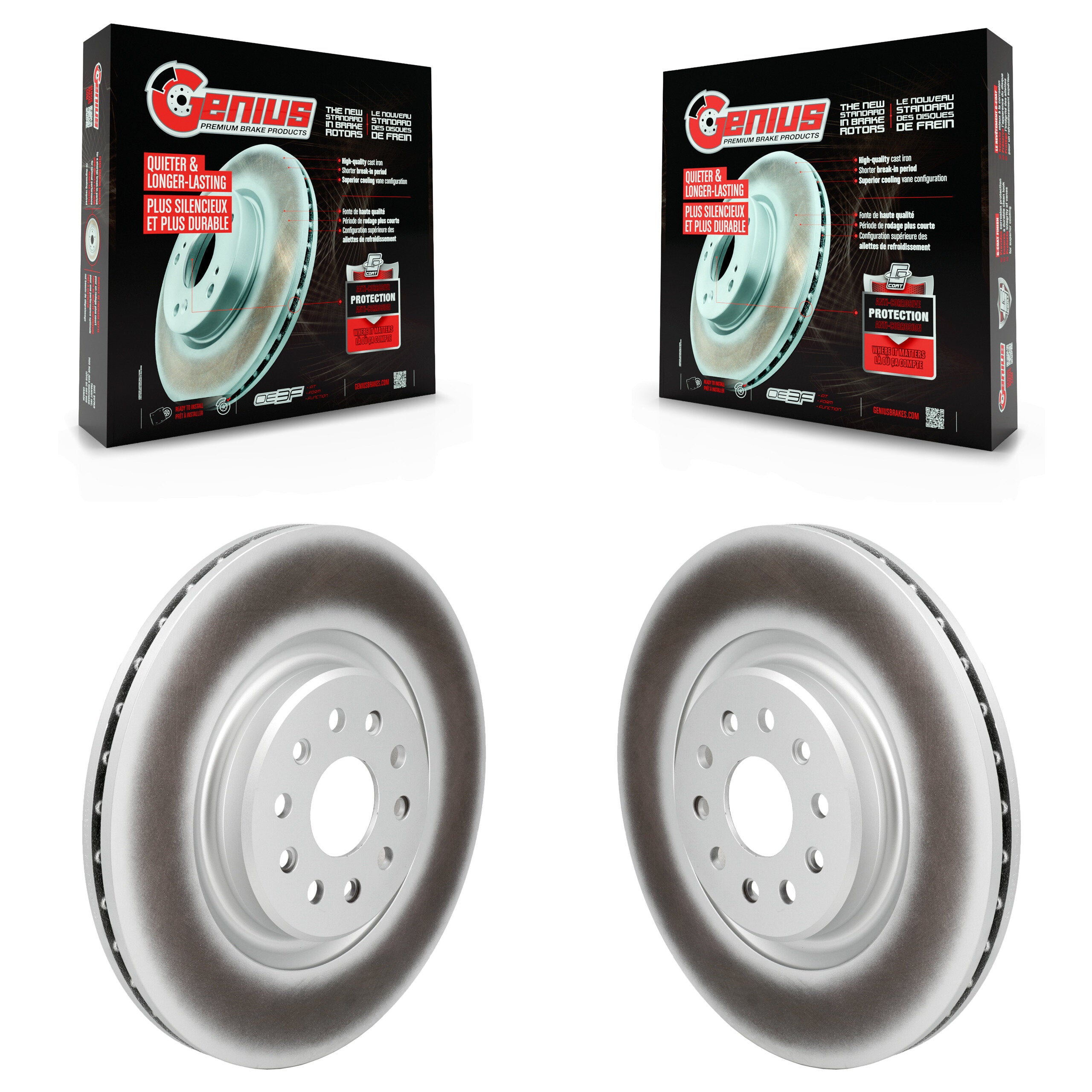Genius KG-101983 Disc Brake Rotor for 2022-2024 Jeep Grand Cherokee, Jeep Grand Cherokee L - Front