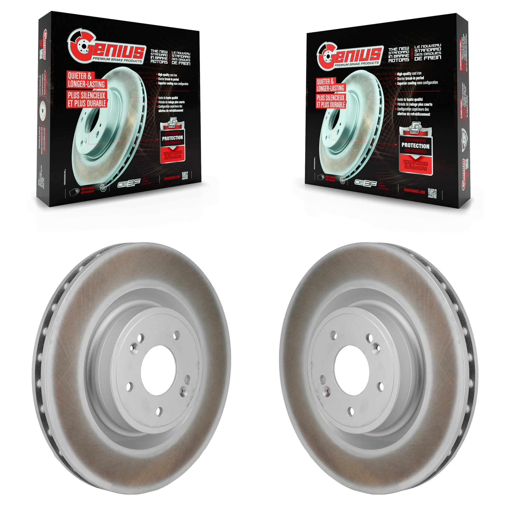 Genius KG-101984 Disc Brake Rotor for 2018-2023 Genesis G70, Kia Stinger - Front