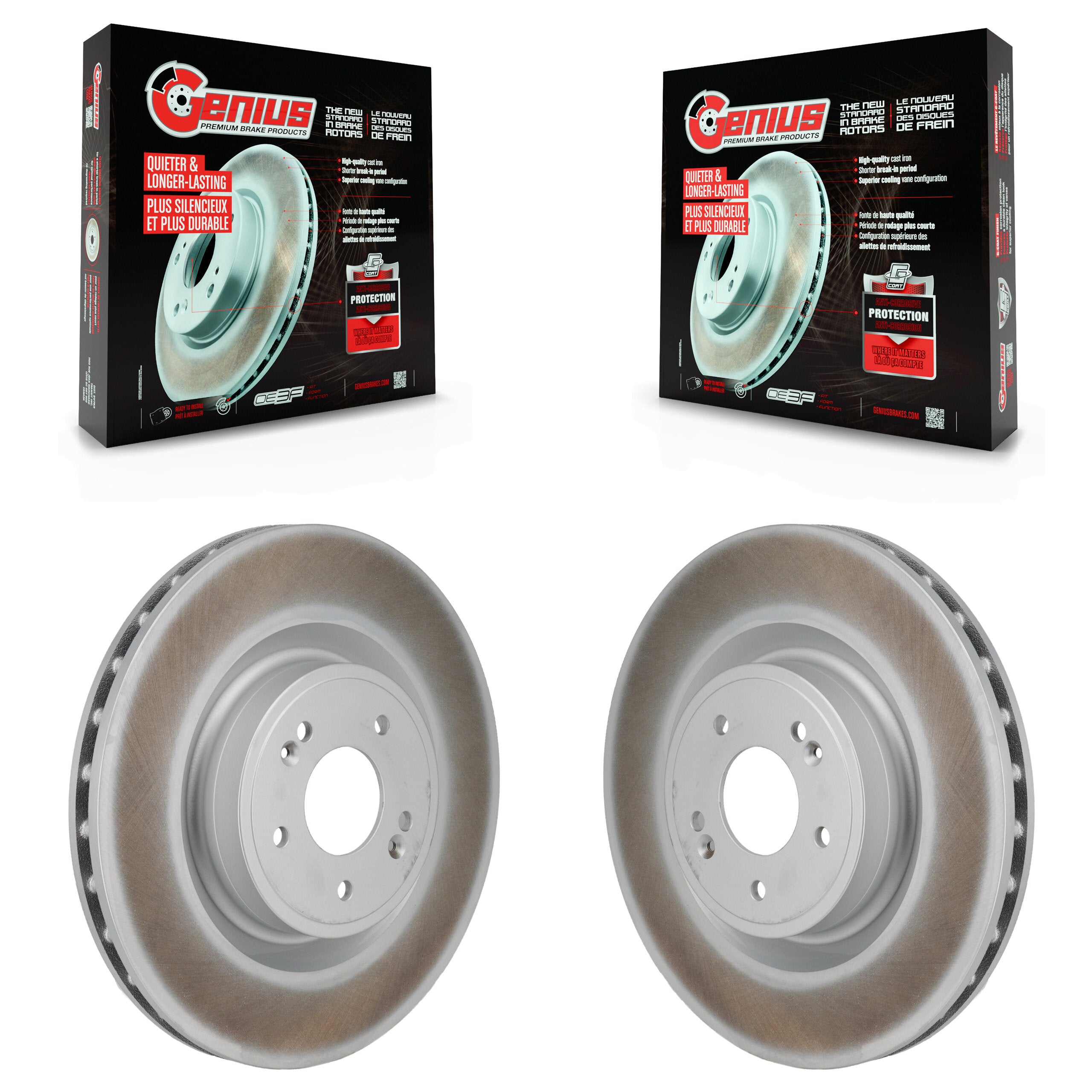 Genius KG-101984 Disc Brake Rotor for 2018-2023 Genesis G70, Kia Stinger - Front