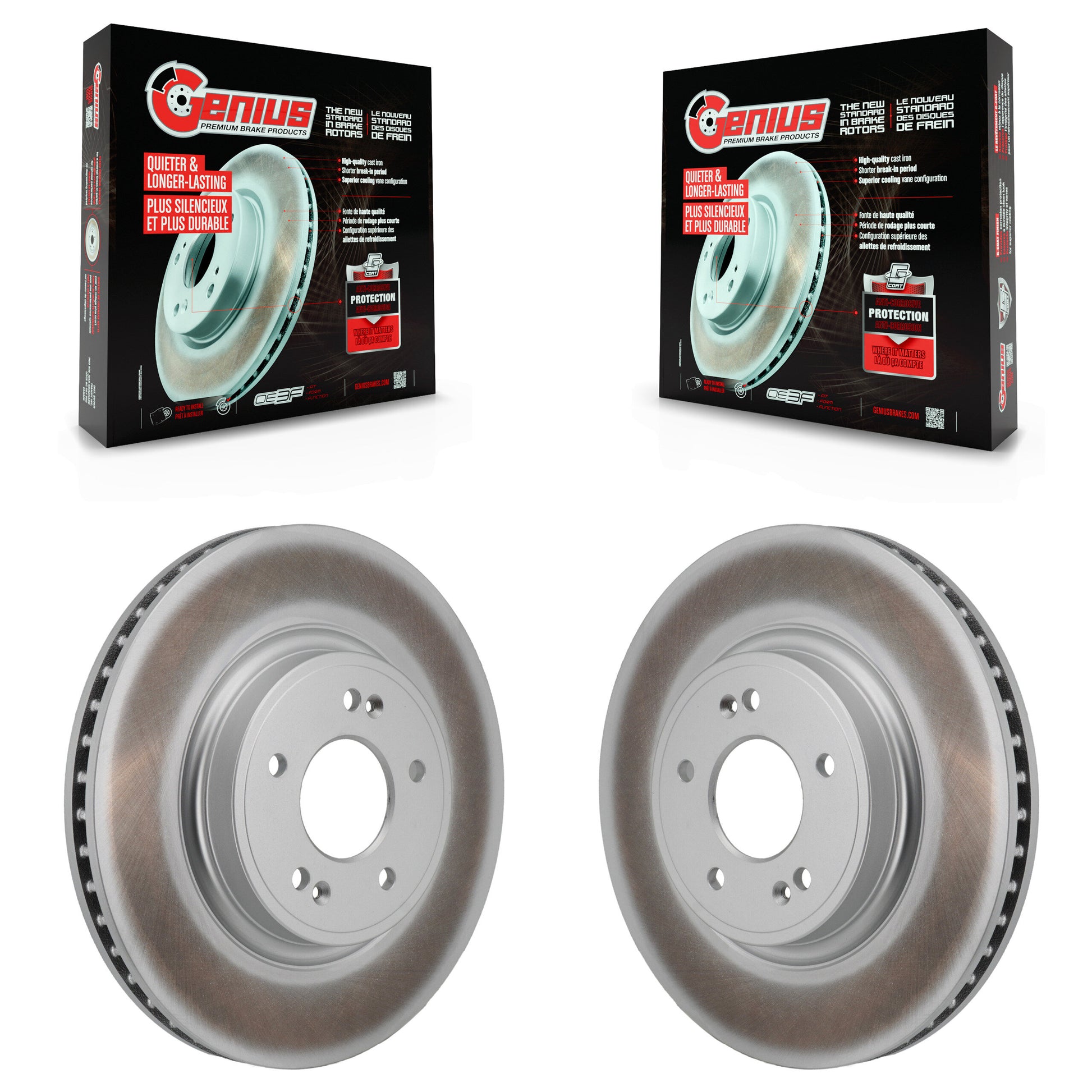 Genius KG-101985 Disc Brake Rotor for 2018-2023 Genesis G70, Kia Stinger - Front