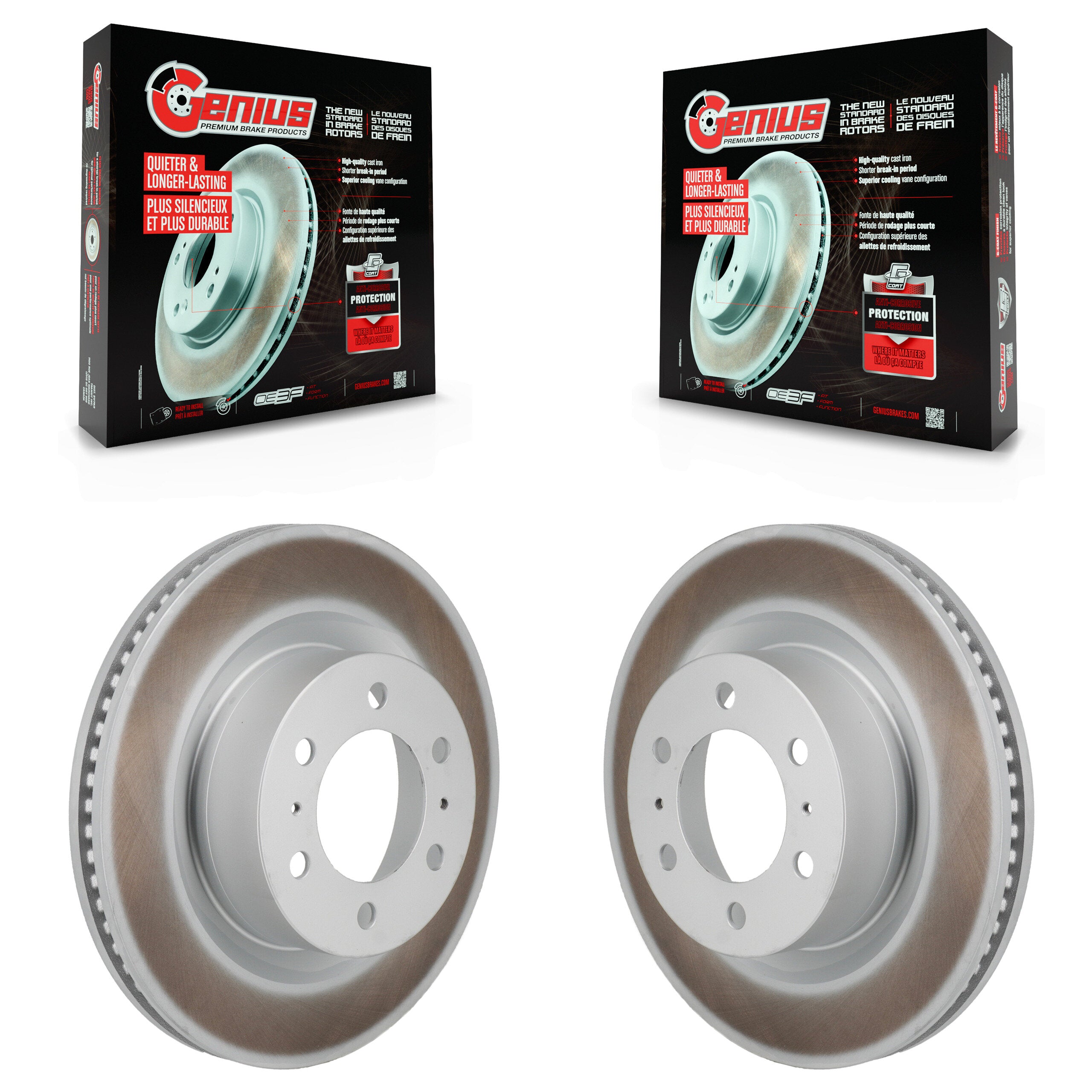 Genius KG-101987 Disc Brake Rotor for 2022-2024 Toyota Sequoia, Lexus LX600, Toyota Tundra - Front