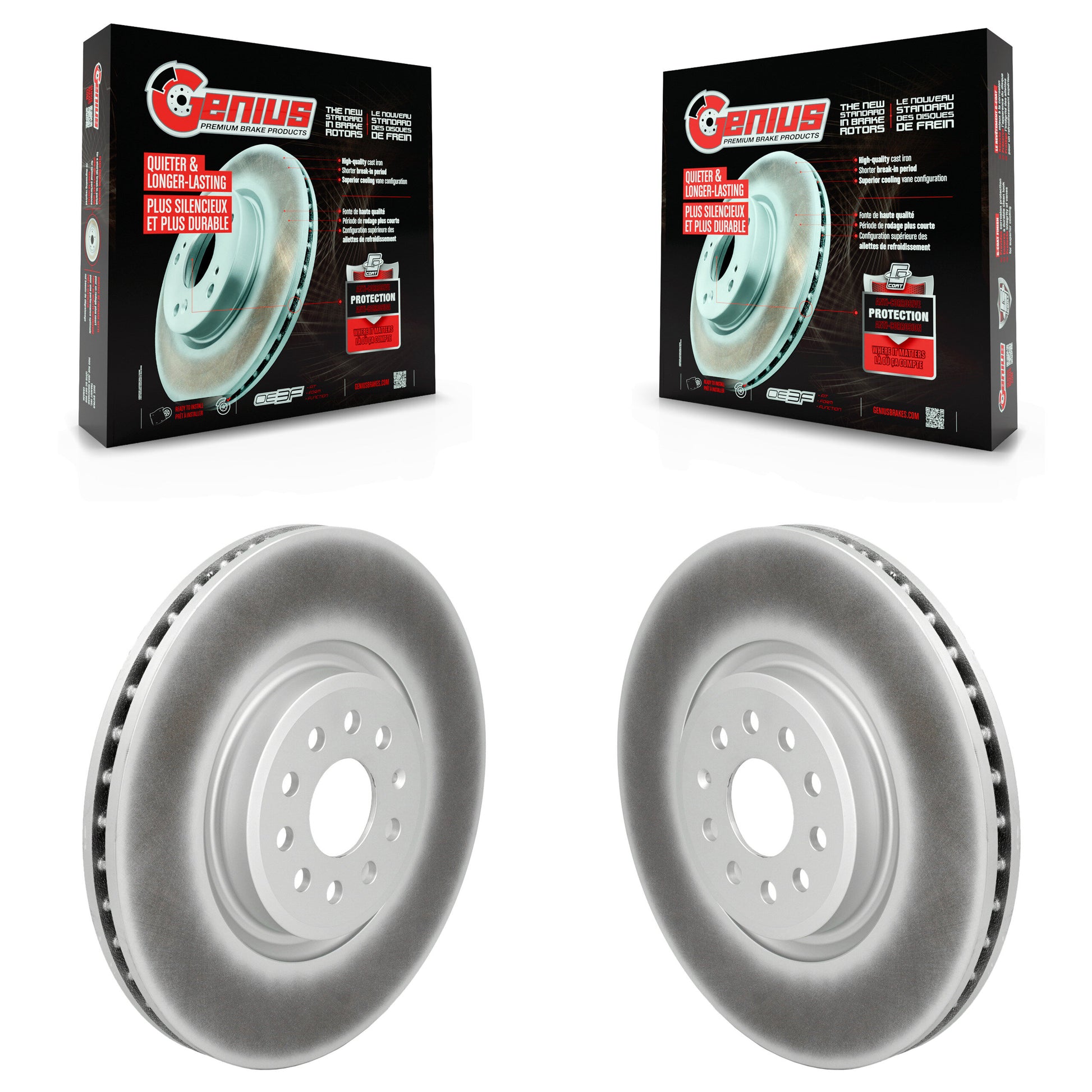 Genius KG-101990 Disc Brake Rotor for 2021-2023 Audi Q4 e-tron, Audi Q4 e-tron Sportback, Volkswagen ID.4 - Front