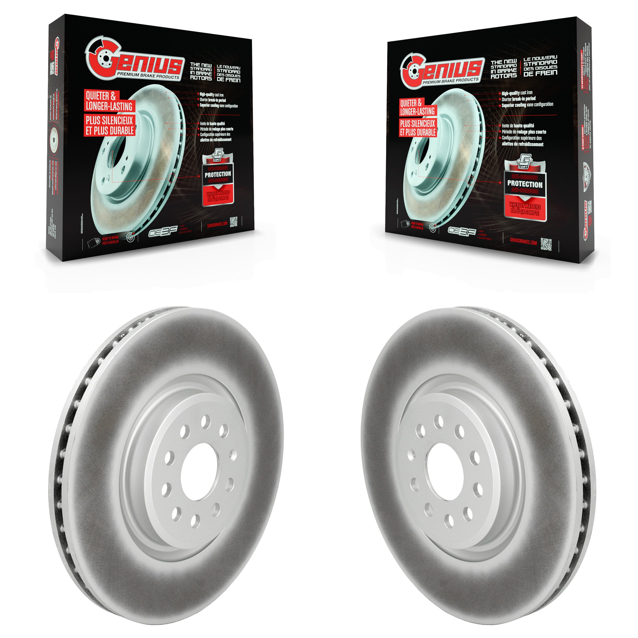 Genius KG-101990 Disc Brake Rotor for 2021-2023 Audi Q4 e-tron, Audi Q4 e-tron Sportback, Volkswagen ID.4 - Front