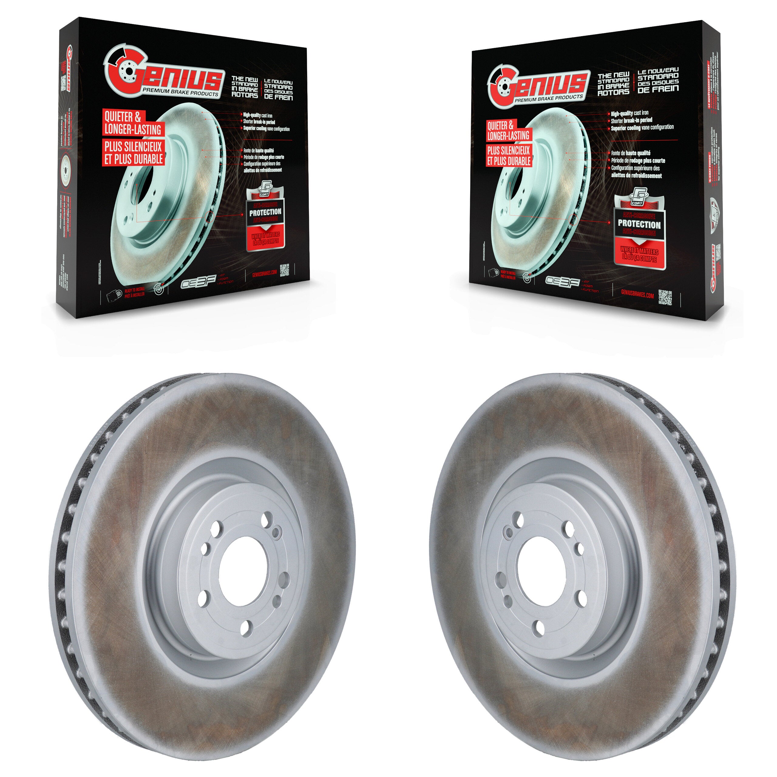 Genius KG-101994 Disc Brake Rotor for 2020-2023 Mercedes-Benz GLE450, Mercedes-Benz GLE580 and More - Front
