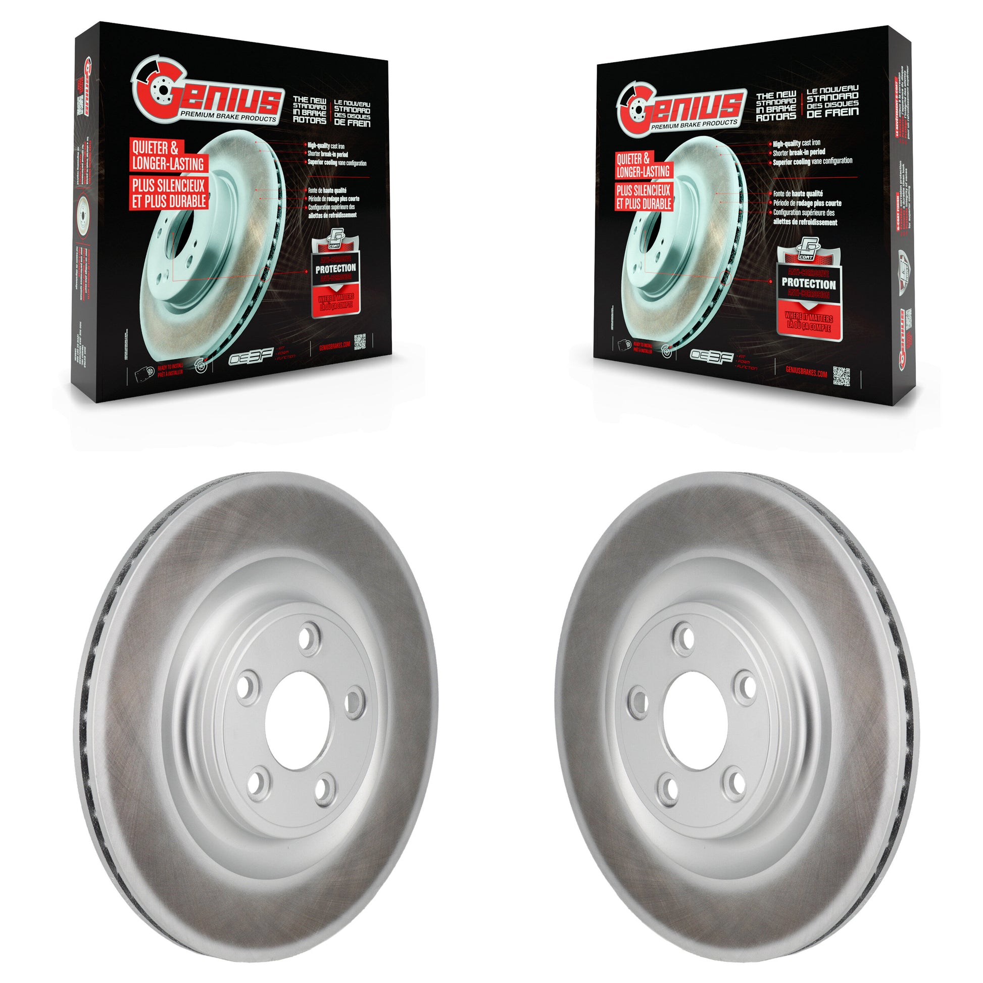 Genius KG-101995 Disc Brake Rotor for 2014-2021 Jaguar XJ, Jaguar F-Type - Rear
