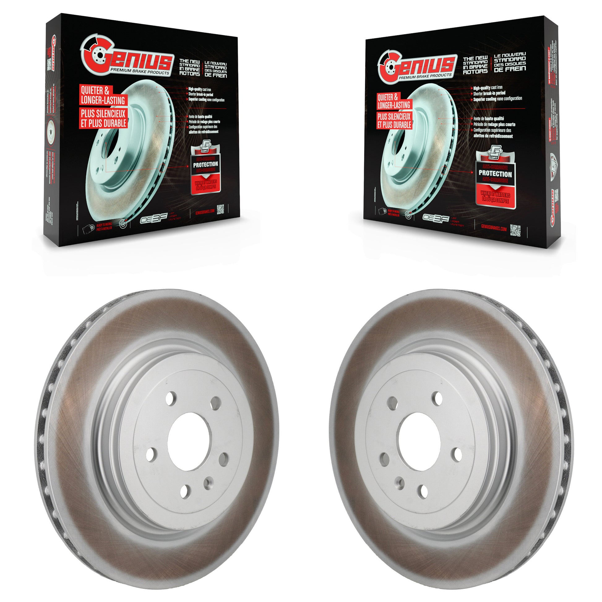 Genius KG-101997 Disc Brake Rotor for 2012-2016 Tesla S - Rear