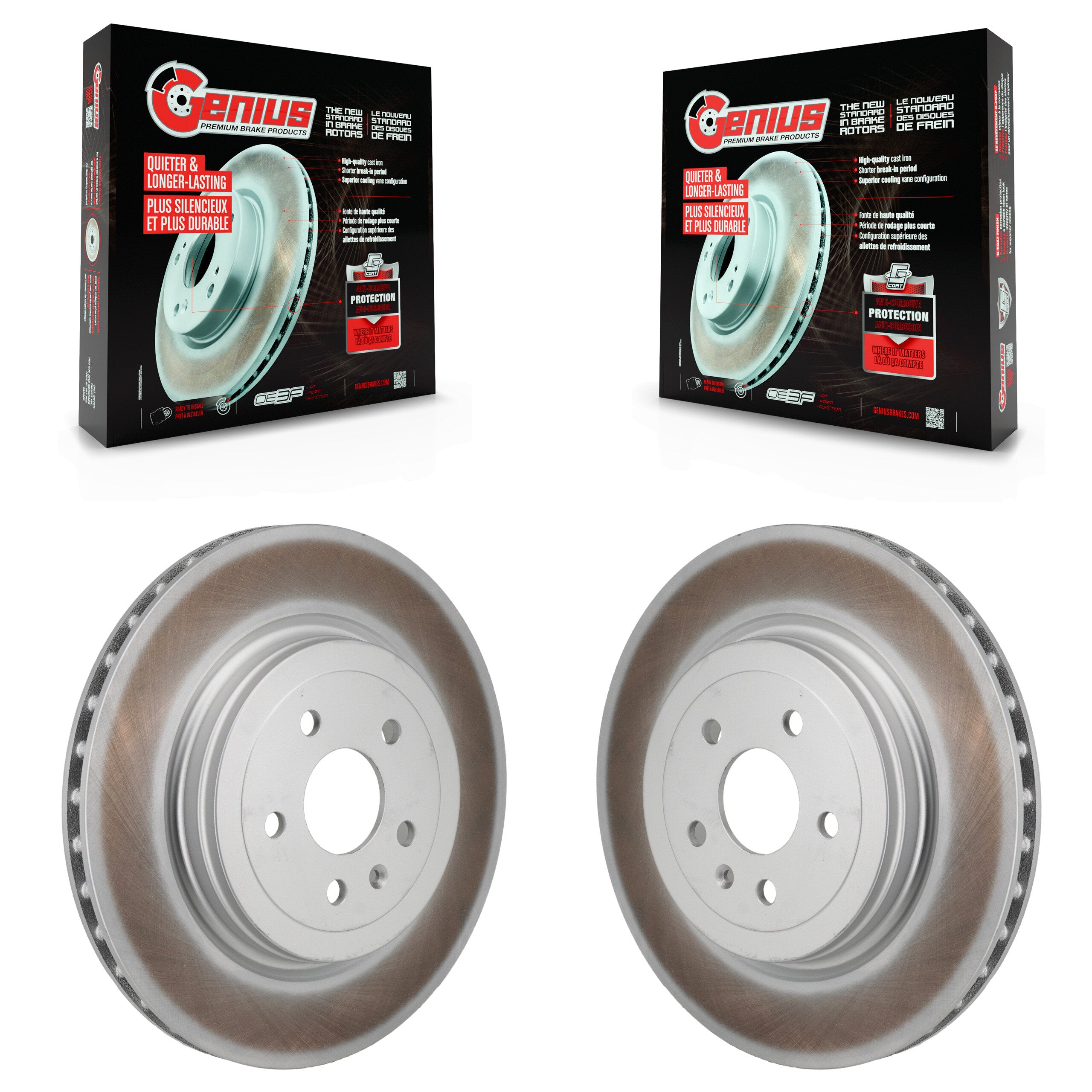 Genius KG-101997 Disc Brake Rotor for 2012-2016 Tesla S - Rear