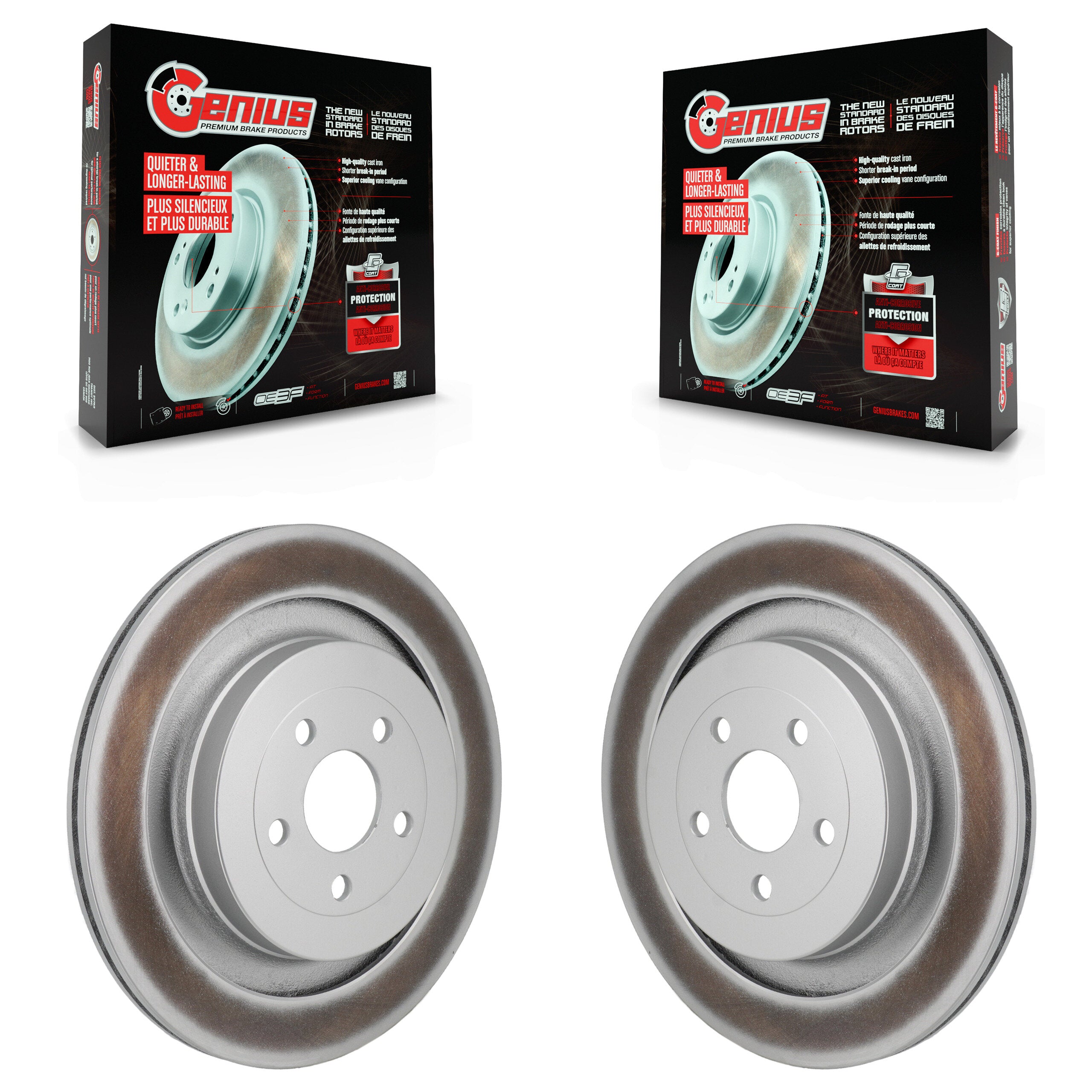 Genius KG-101999 Disc Brake Rotor for 2019-2024 Ford Edge, Lincoln Nautilus - Rear