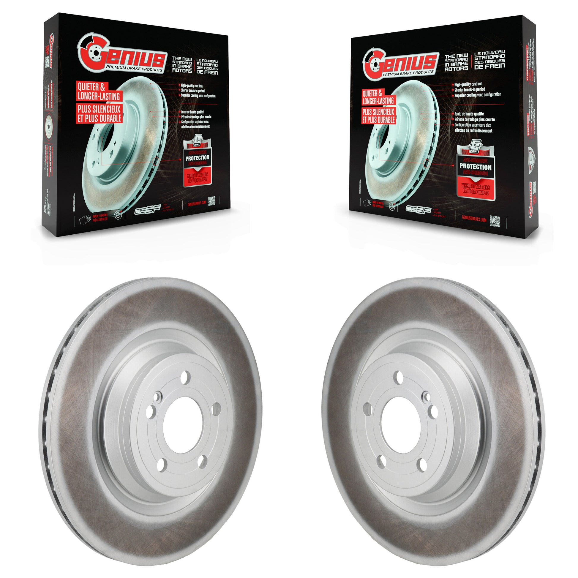 Genius KG-102002 Disc Brake Rotor for 2020-2023 Mercedes-Benz GLE63 AMG S, Mercedes-Benz Maybach GLS600 and More - Rear
