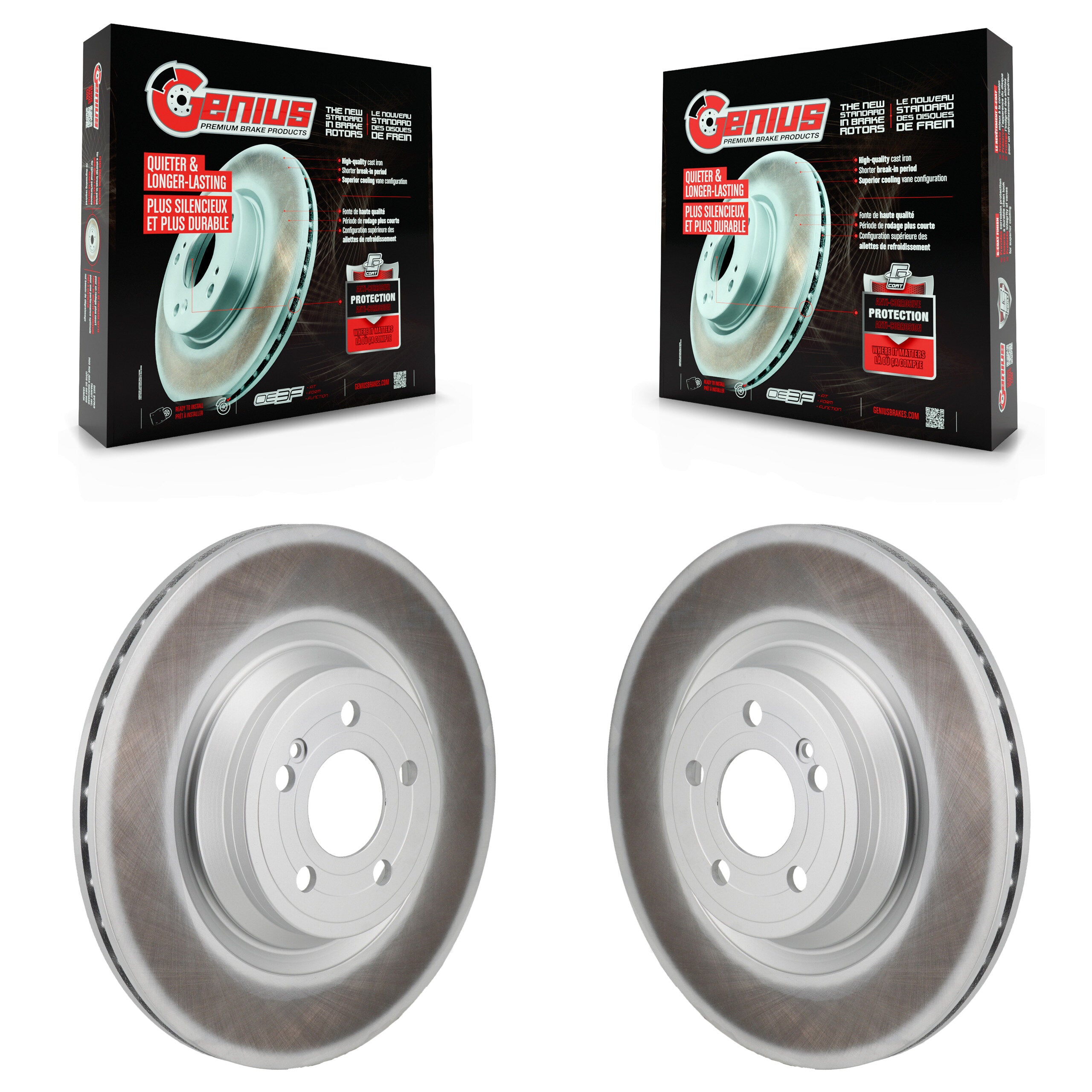 Genius KG-102002 Disc Brake Rotor for 2020-2023 Mercedes-Benz GLE63 AMG S, Mercedes-Benz Maybach GLS600 and More - Rear
