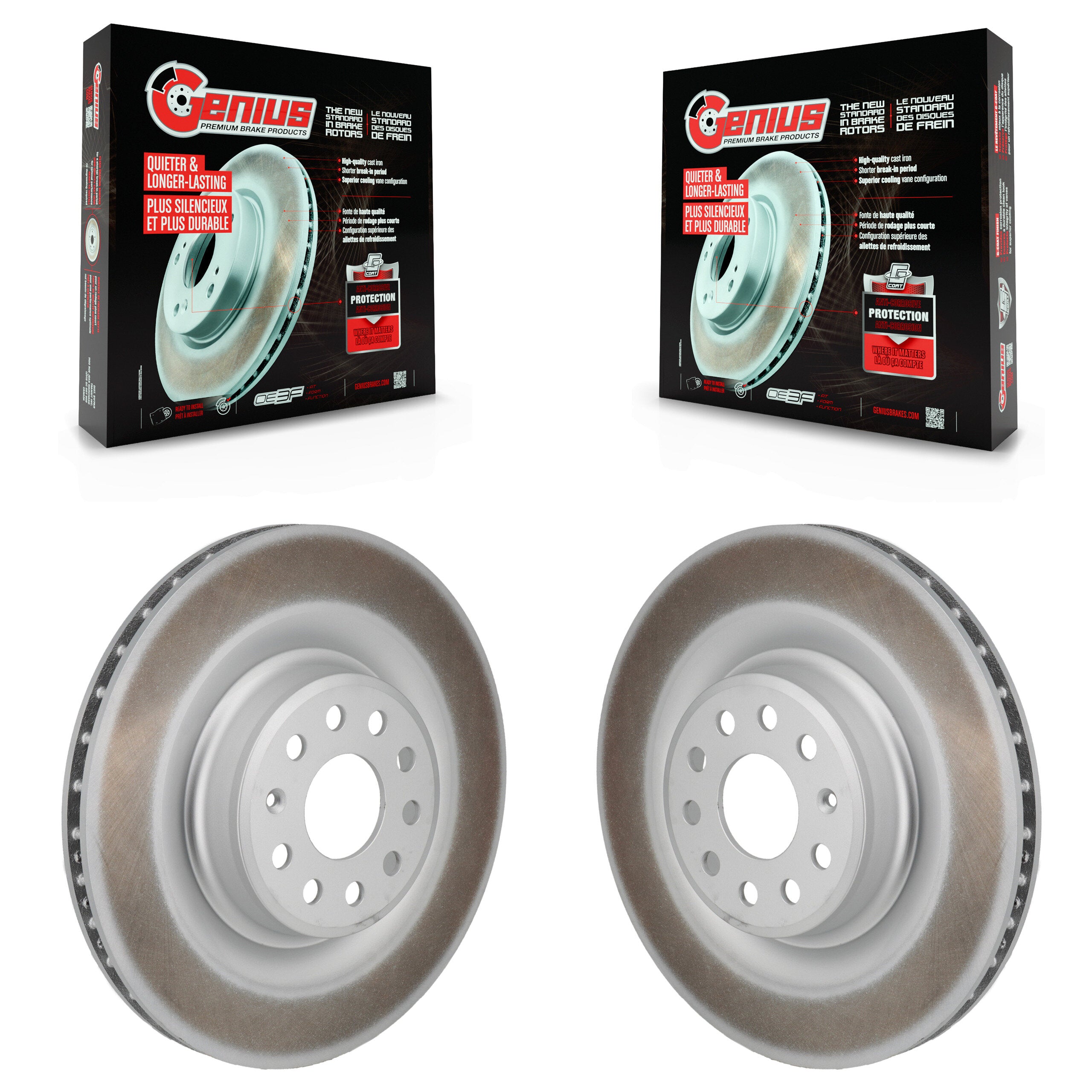 Genius KG-102003 Disc Brake Rotor for 2021-2023 Tesla S, Tesla X - Rear