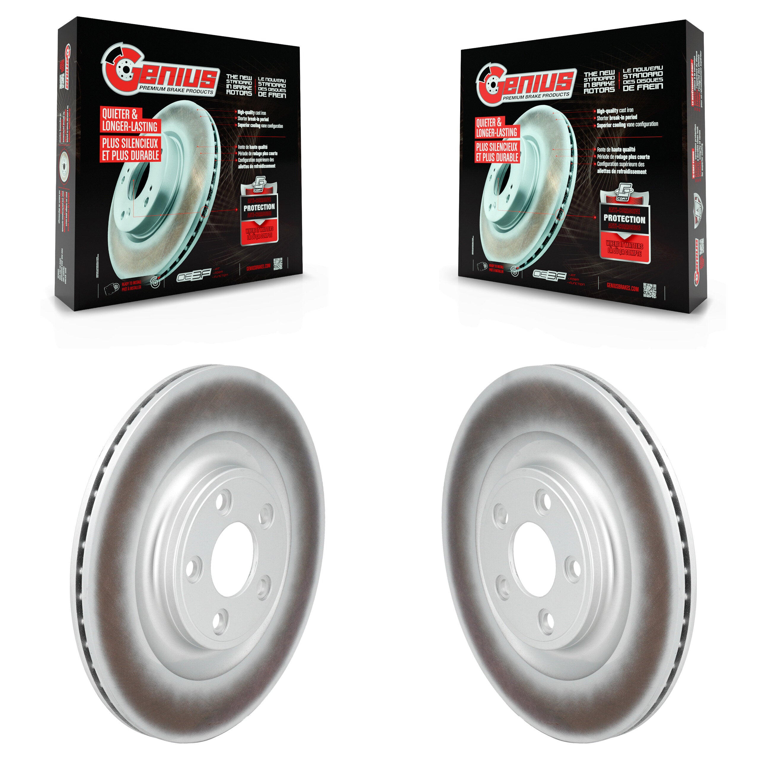 Genius KG-102010 Disc Brake Rotor for 2017-2023 Mercedes-Benz CLS450, Mercedes-Benz CLS53 AMG and More - Rear