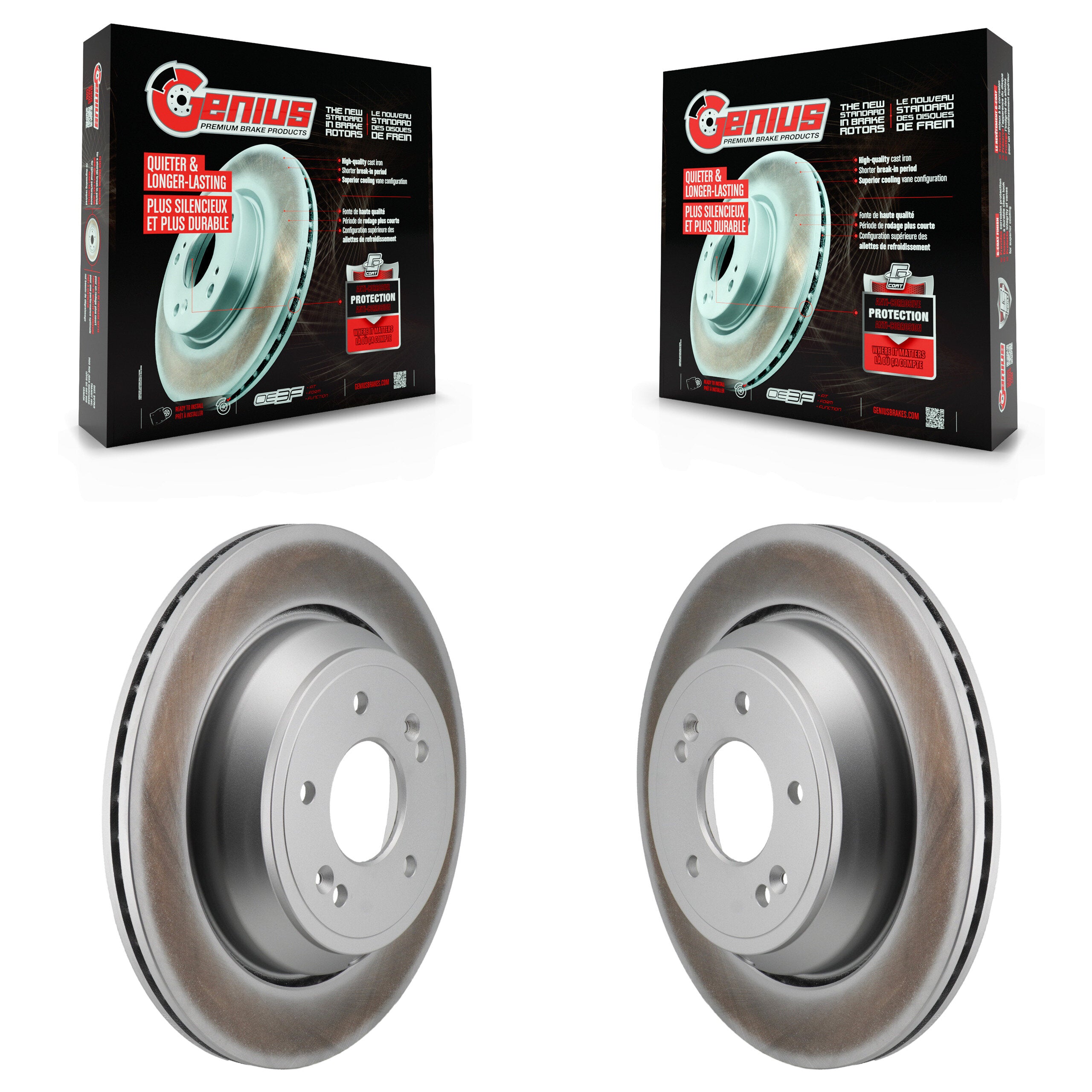 Genius KG-102014 Disc Brake Rotor for 2011-2017 Kia K900, Hyundai Equus - Rear