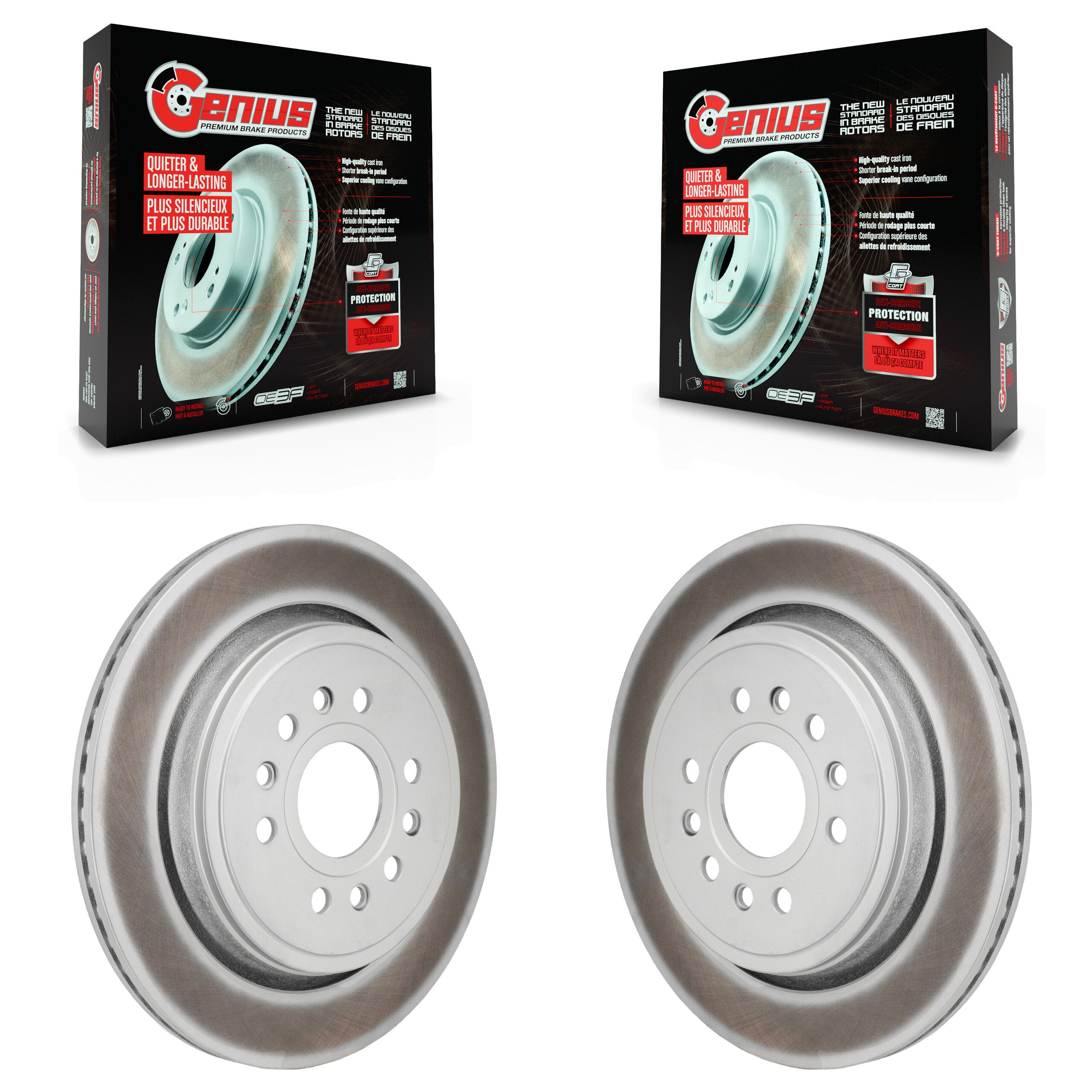 Genius KG-102015 Disc Brake Rotor for 2021-2024 Jeep Grand Wagoneer L, Jeep Wagoneer L and More - Rear