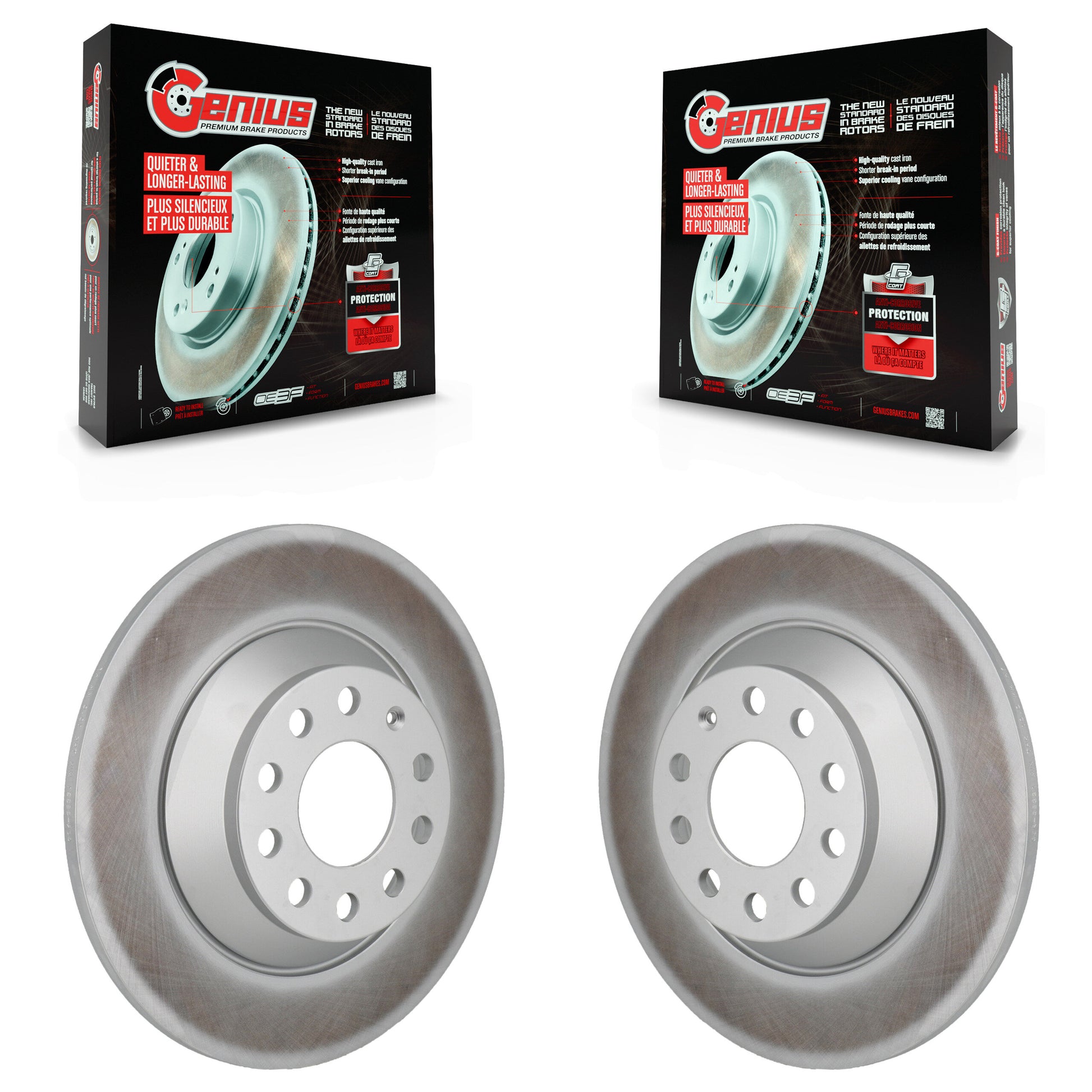 Genius KG-102019 Disc Brake Rotor for 2015-2022 Mercedes-Benz C300 - Rear