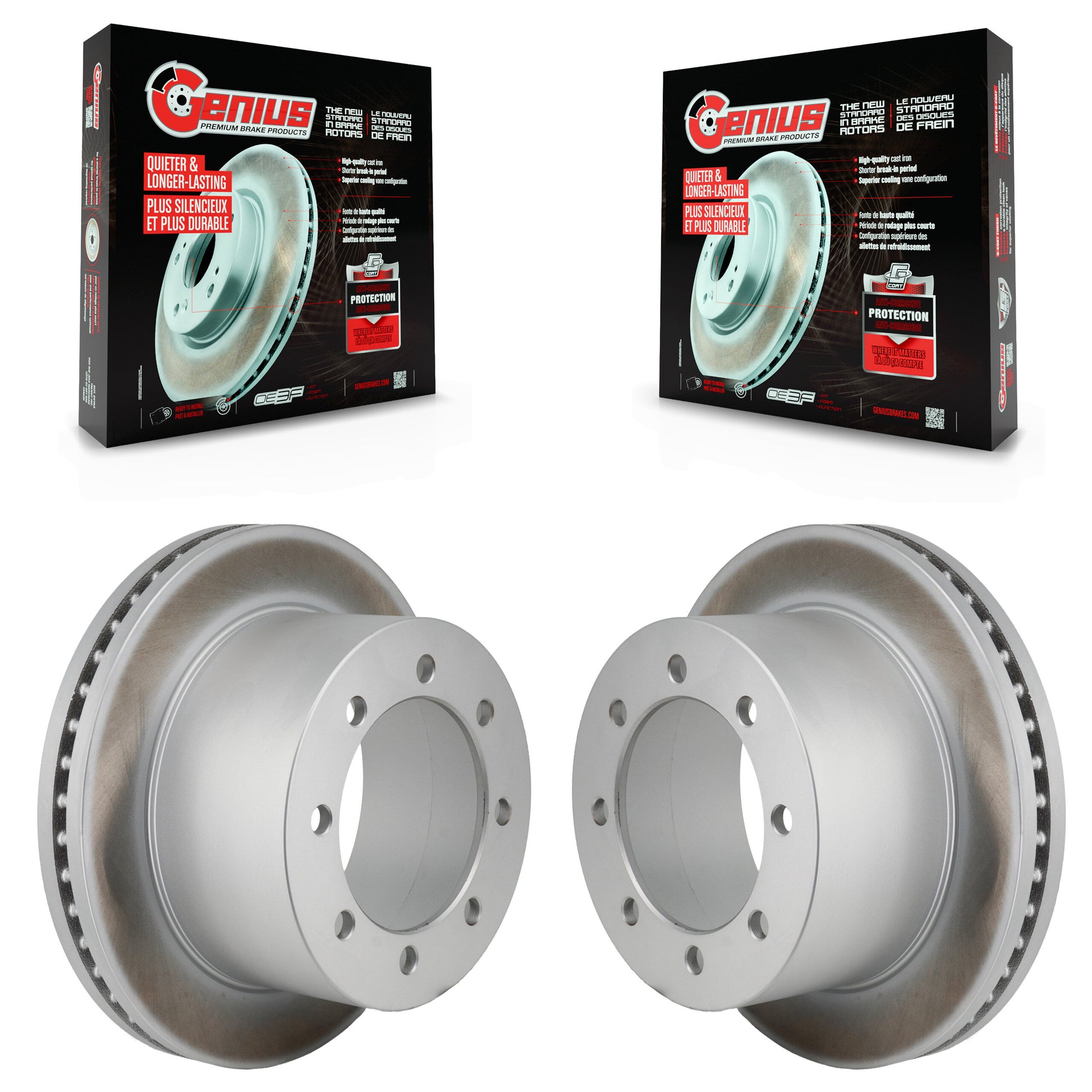 Genius KG-102021 Disc Brake Rotor for 2020-2024 Chevrolet Silverado 3500 HD, GMC Sierra 3500 HD - Rear
