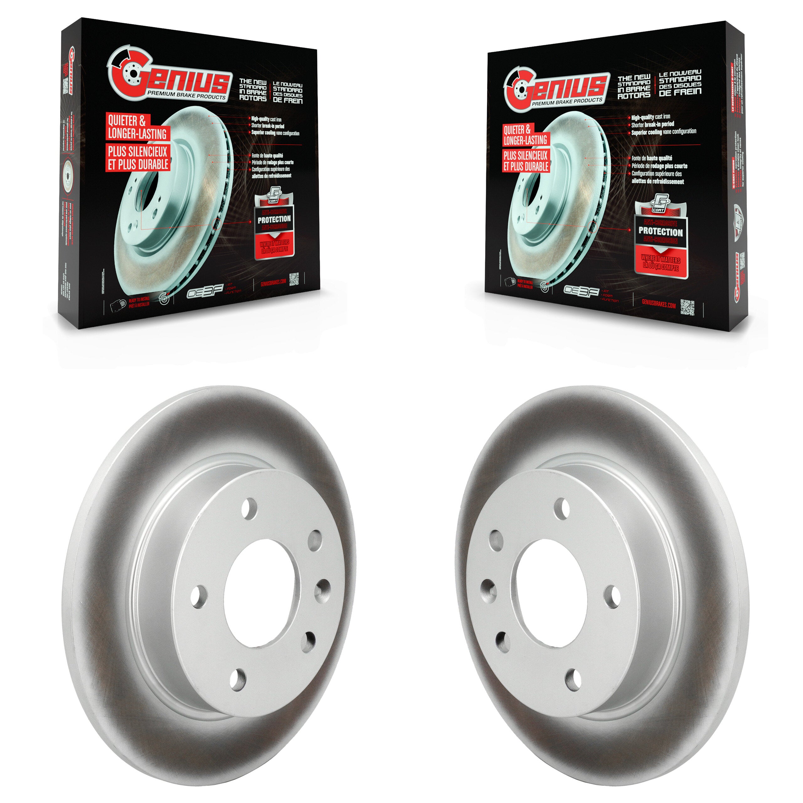 Genius KG-102022 Disc Brake Rotor for 2020-2024 Chevrolet Trailblazer, Buick Encore GX - Rear