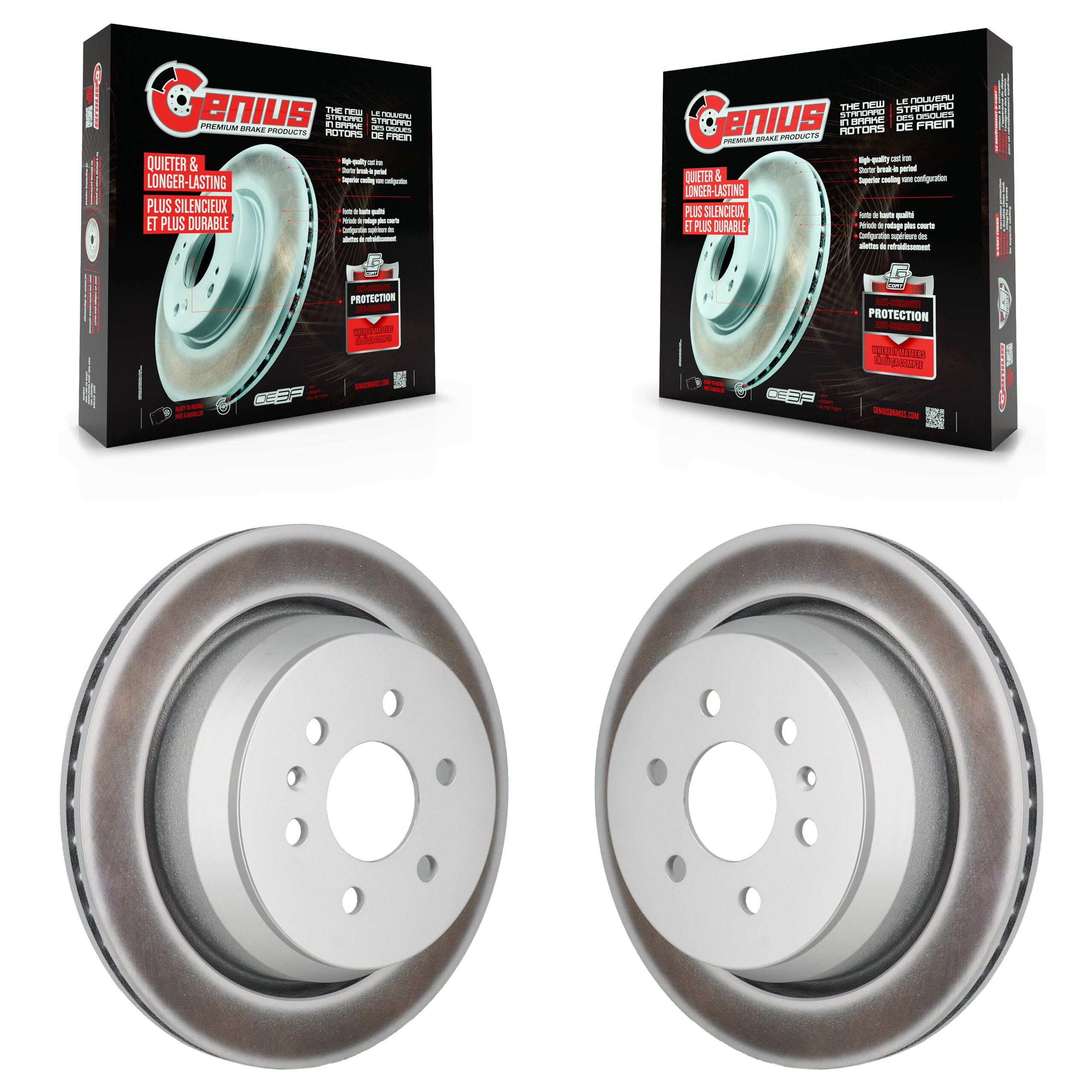 Genius KG-102023 Disc Brake Rotor for 2021-2022 Chevrolet Colorado, GMC Canyon - Rear