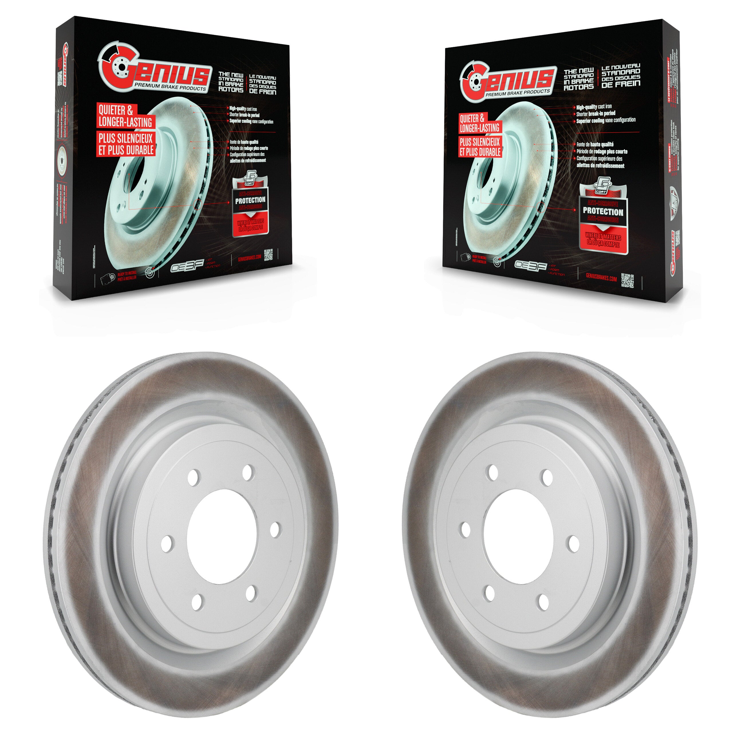 Genius KG-102025 Disc Brake Rotor for 2021-2025 Ford F-150 Lightning, Ford F-150 - Rear