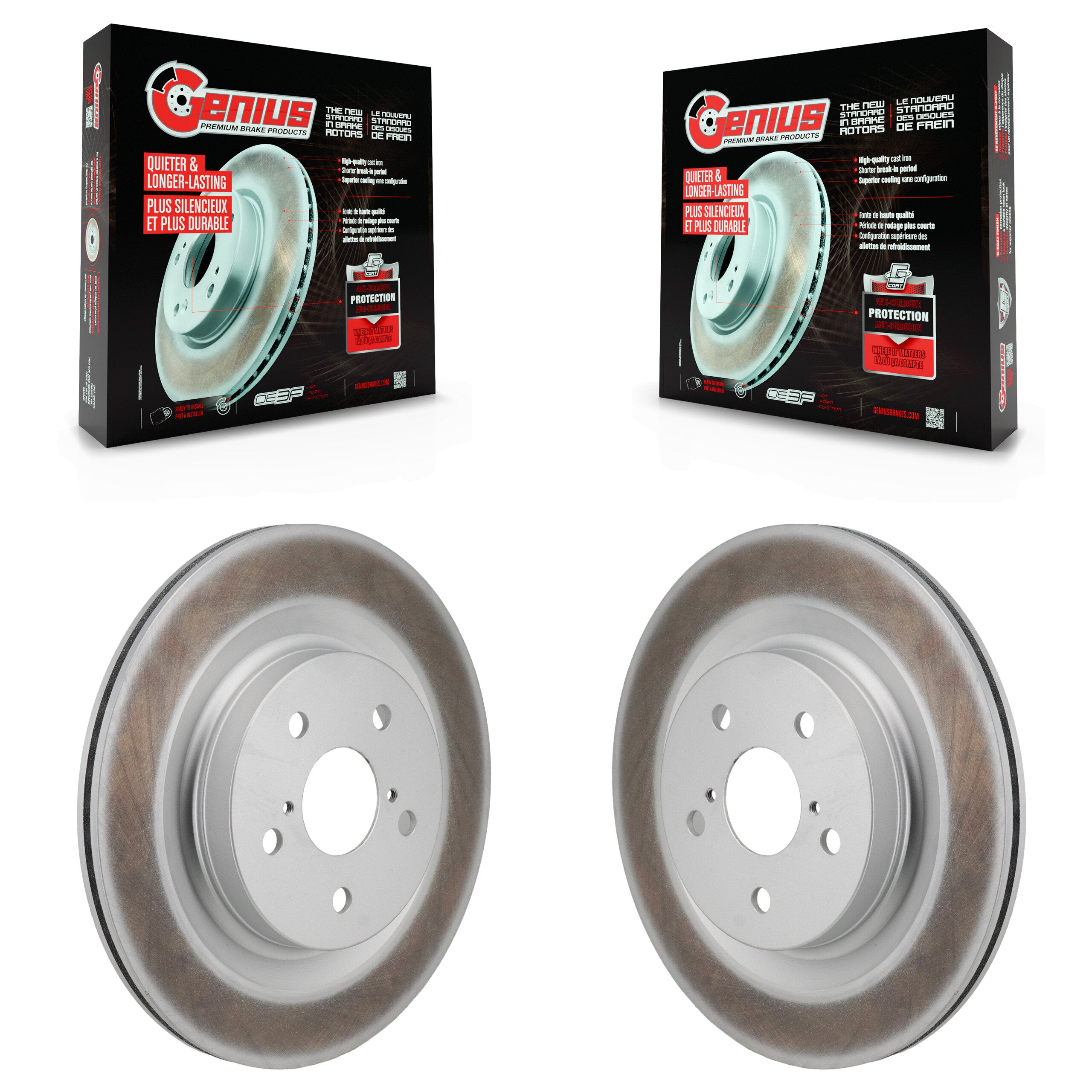 Genius KG-102027 Disc Brake Rotor for 2021-2023 Lexus RZ450e, Subaru Solterra and More - Rear