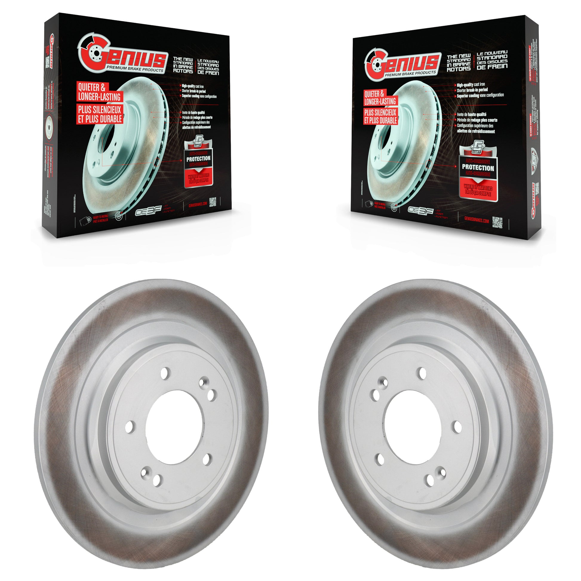 Genius KG-102030 Disc Brake Rotor for 2022-2025 Hyundai Kona Electric, Kia Sportage, Hyundai Tucson - Rear