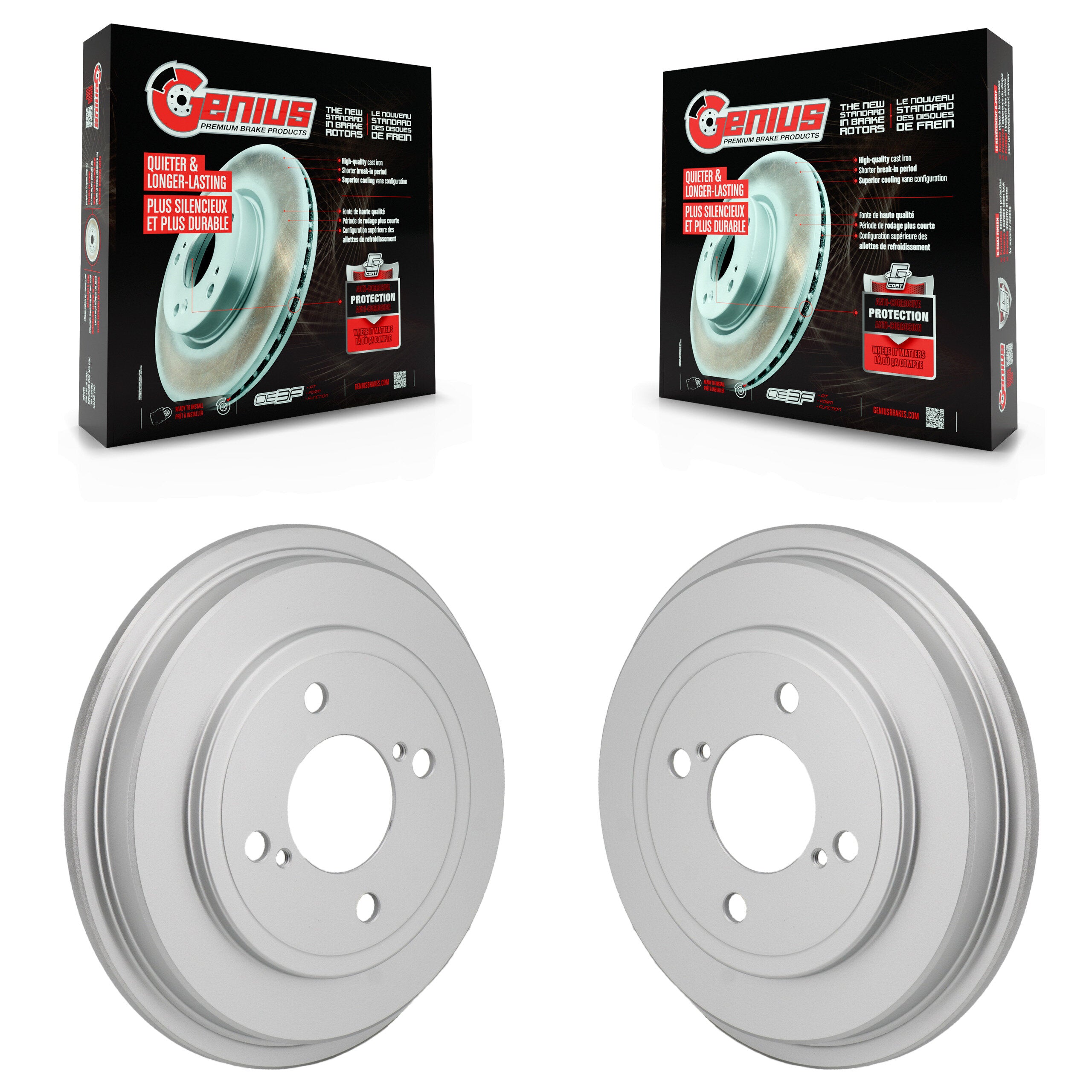 Genius KG-102040 Brake Drum for 2013-2020 Honda Fit - Rear