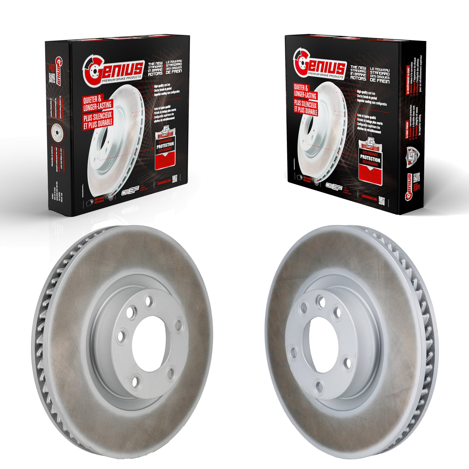 Genius KG-102047 Disc Brake Rotor for 2011-2018 Porsche Cayenne, Volkswagen Touareg - Front