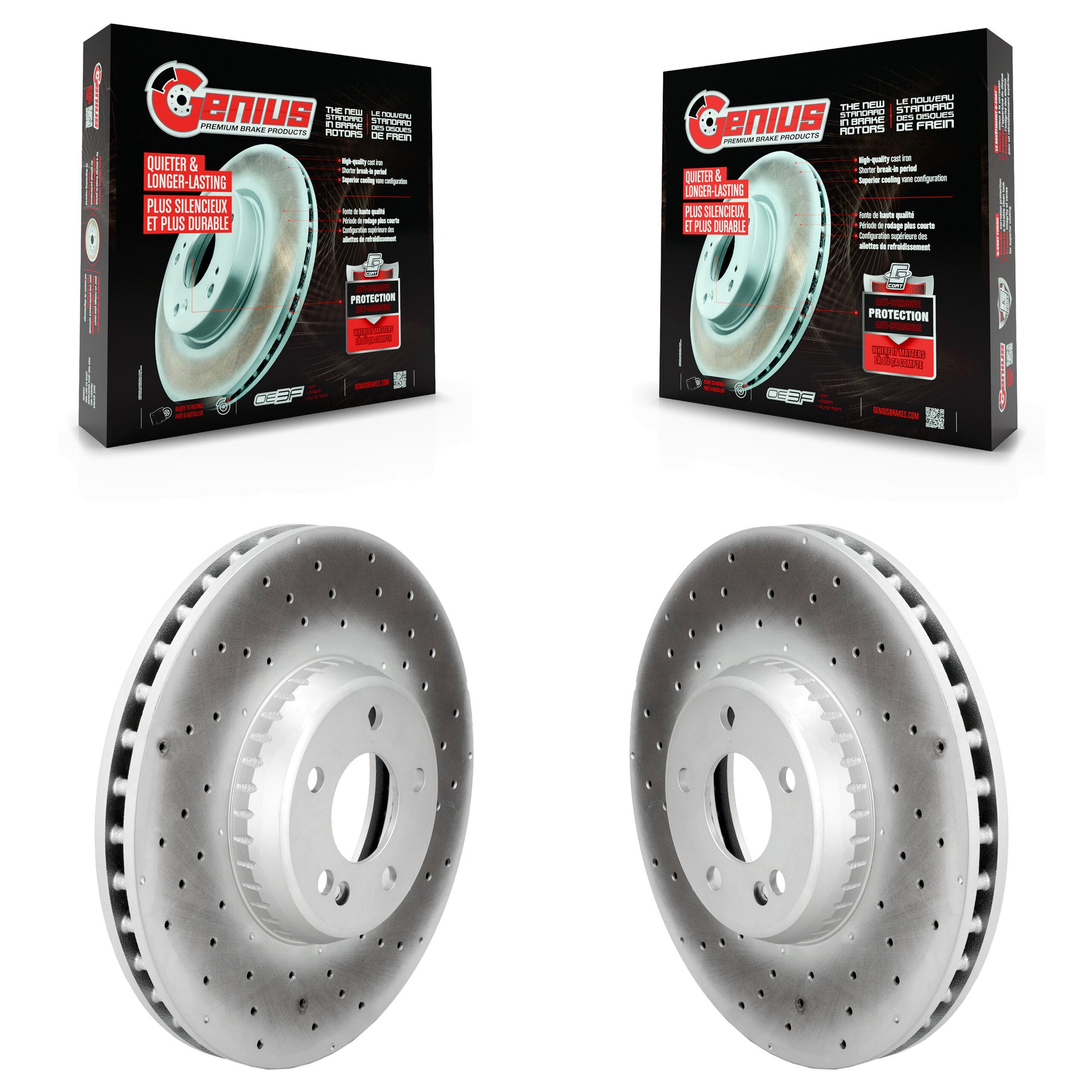 Genius KG-102049 Disc Brake Rotor for 2015-2021 Mercedes-Benz GLC300, Mercedes-Benz C300 and More - Front