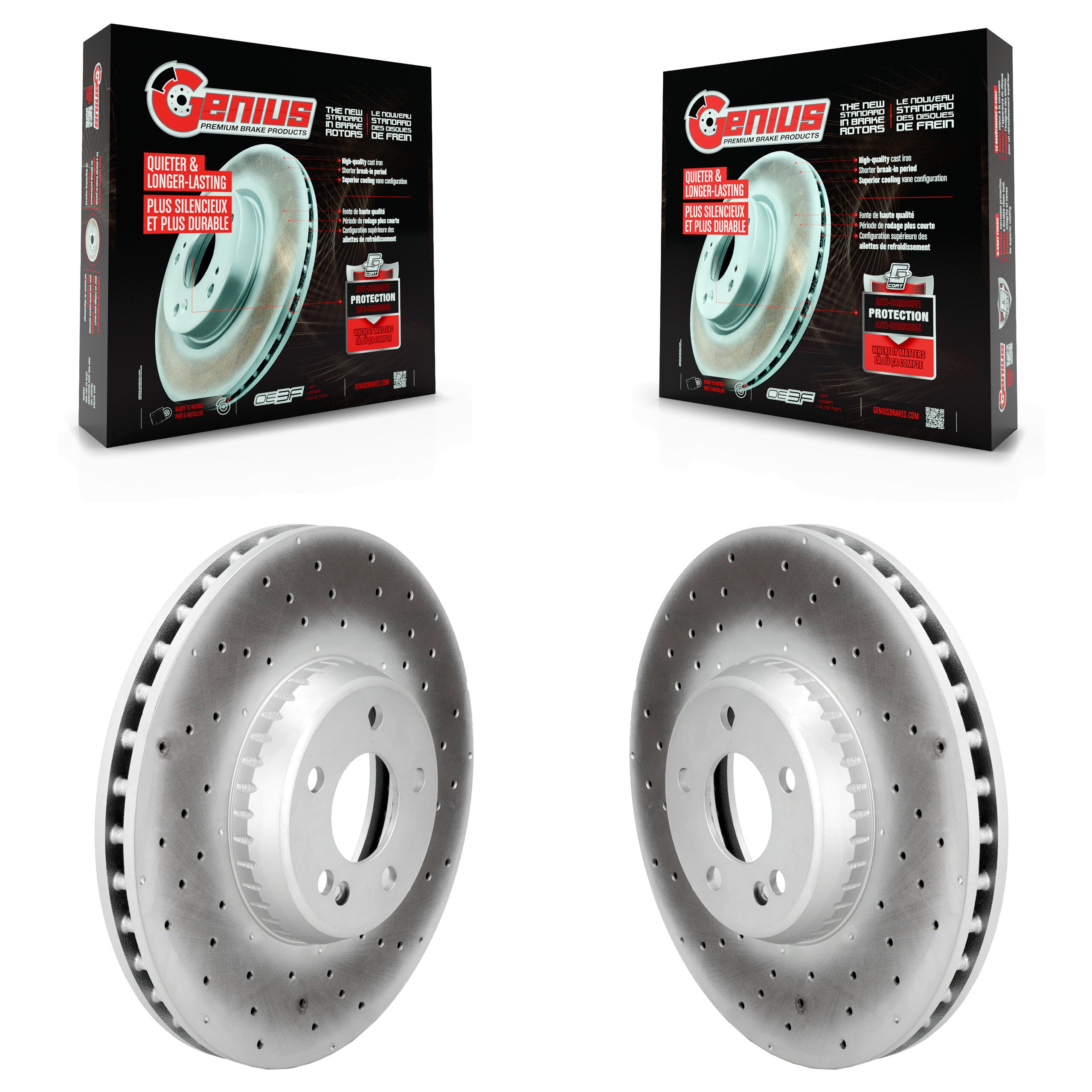 Genius KG-102049 Disc Brake Rotor for 2015-2021 Mercedes-Benz GLC300, Mercedes-Benz C300 and More - Front