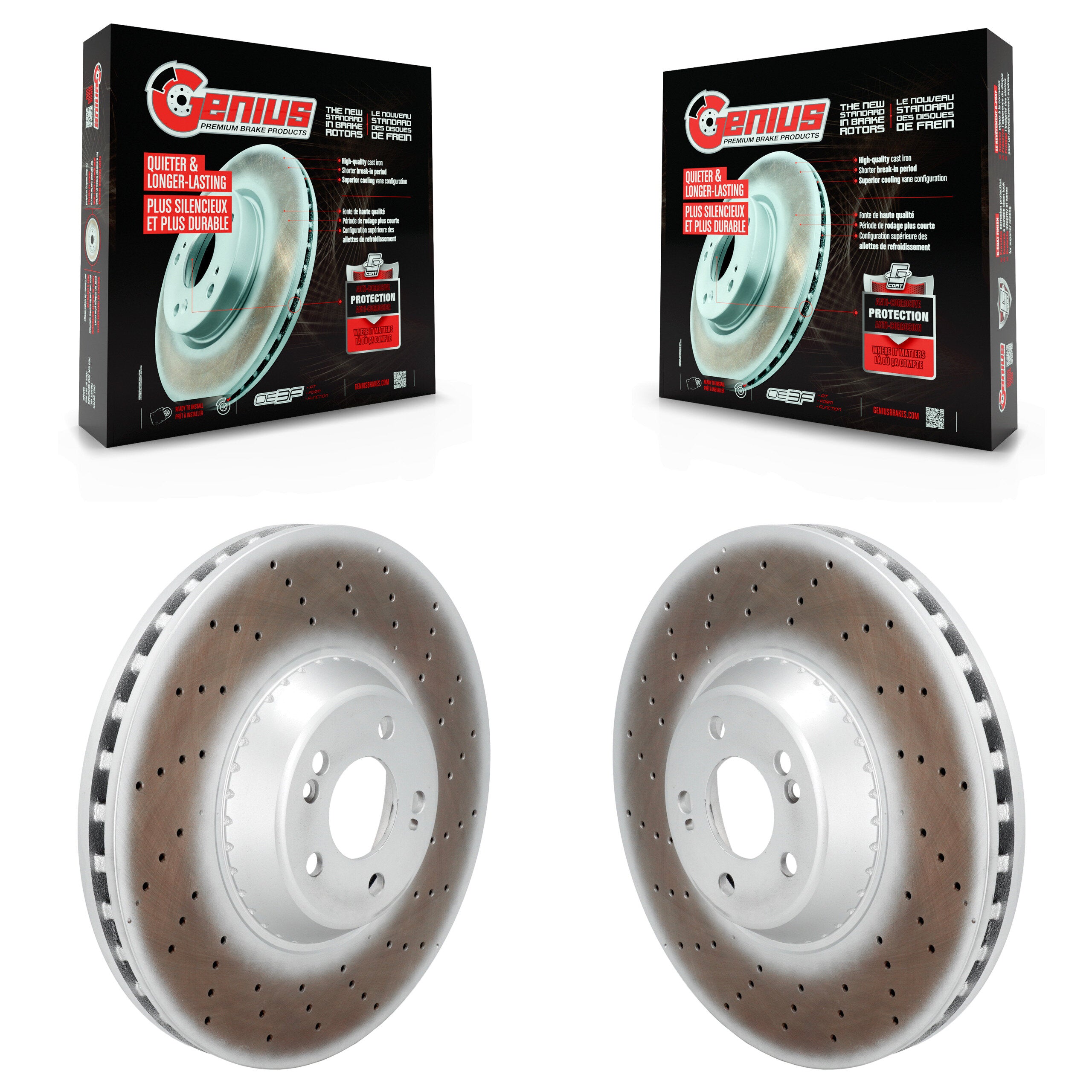 Genius KG-102051 Disc Brake Rotor for 2014-2021 Mercedes-Benz S450, Mercedes-Benz S560 and More - Front