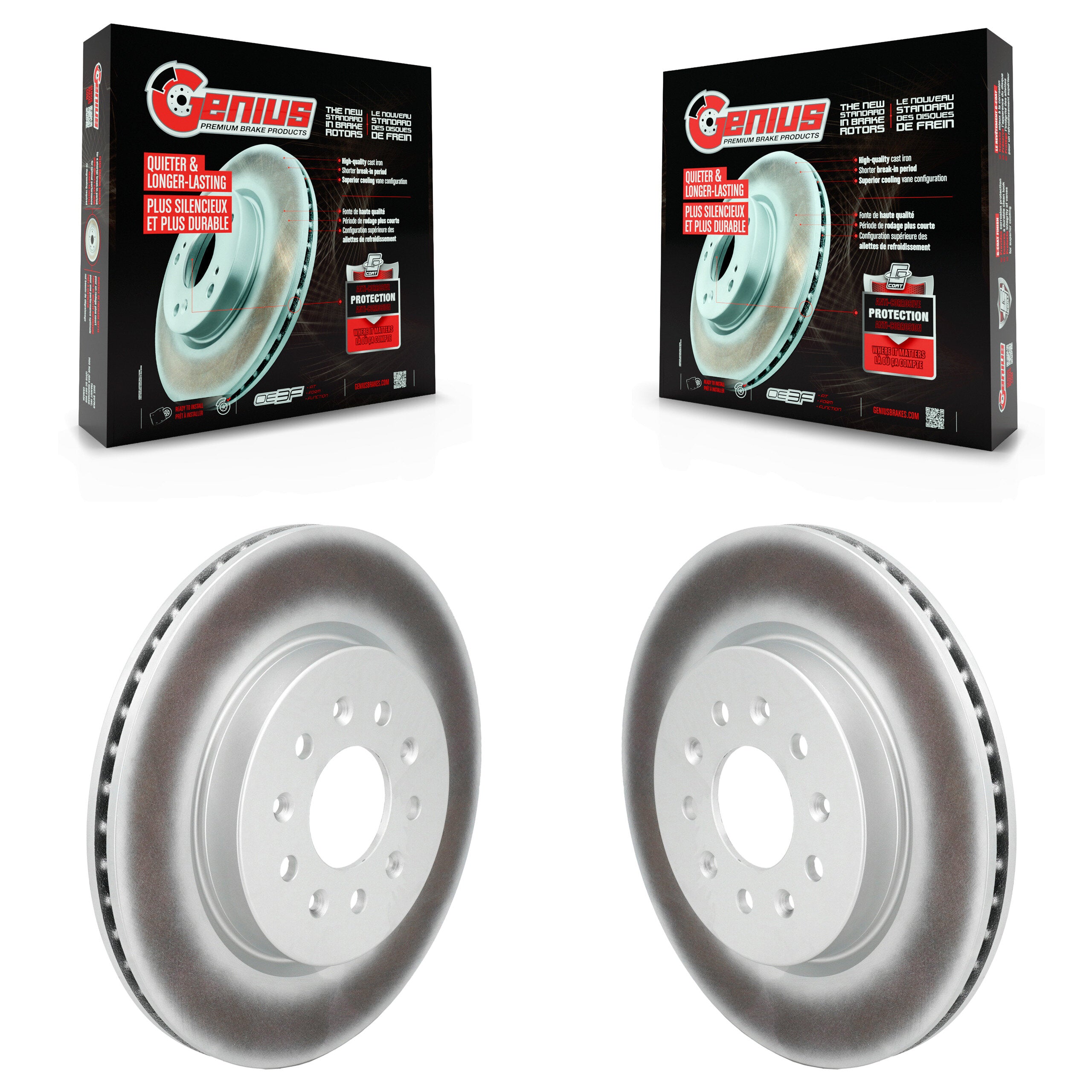 Genius KG-102053 Disc Brake Rotor for 2020-2024 Cadillac CT4 - Rear