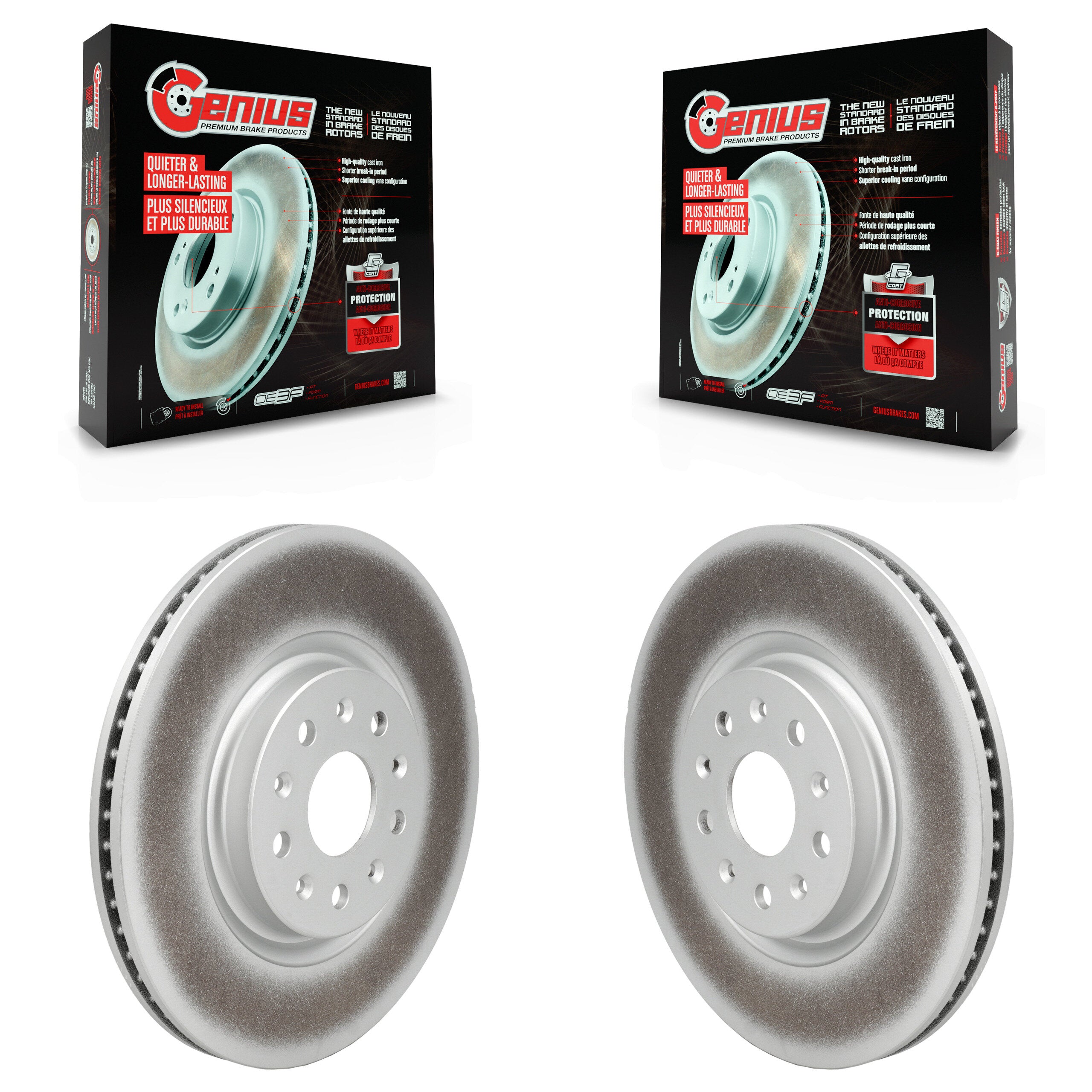 Genius KG-102054 Disc Brake Rotor for 2020-2024 Chevrolet Corvette - Rear