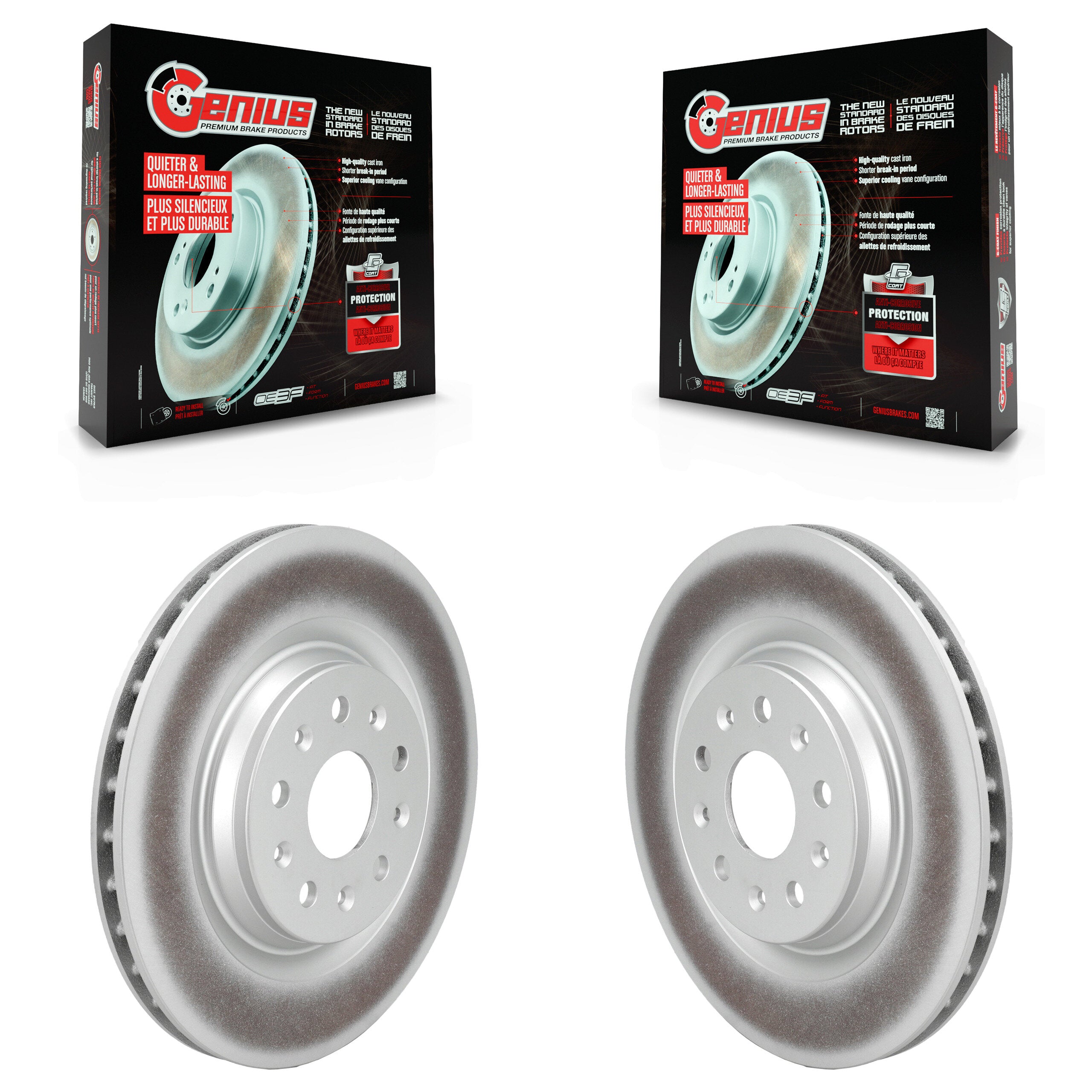 Genius KG-102055 Disc Brake Rotor for 2020-2024 Chevrolet Corvette - Rear