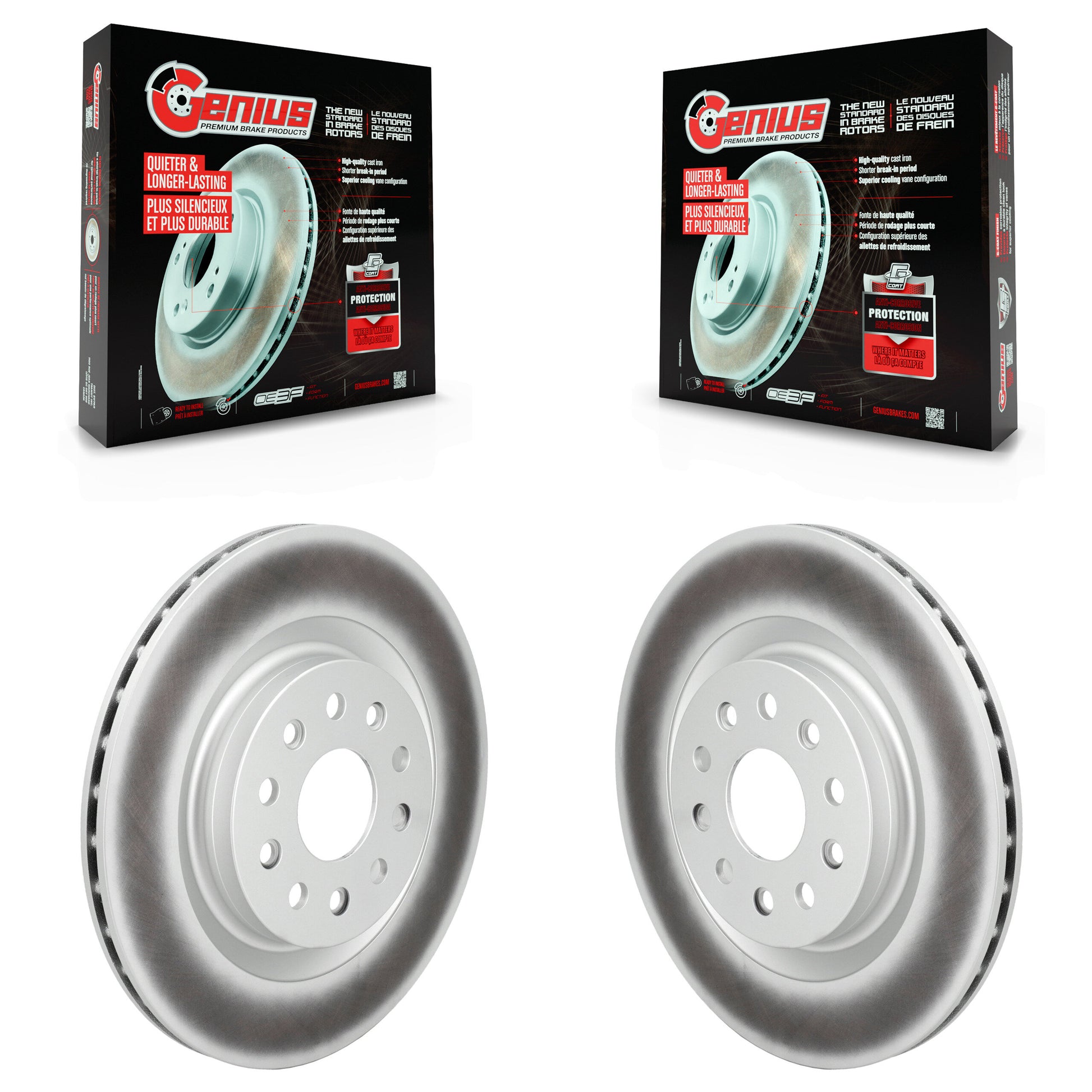 Genius KG-102056 Disc Brake Rotor for 2021-2024 Jeep Grand Cherokee, Jeep Grand Cherokee L - Rear
