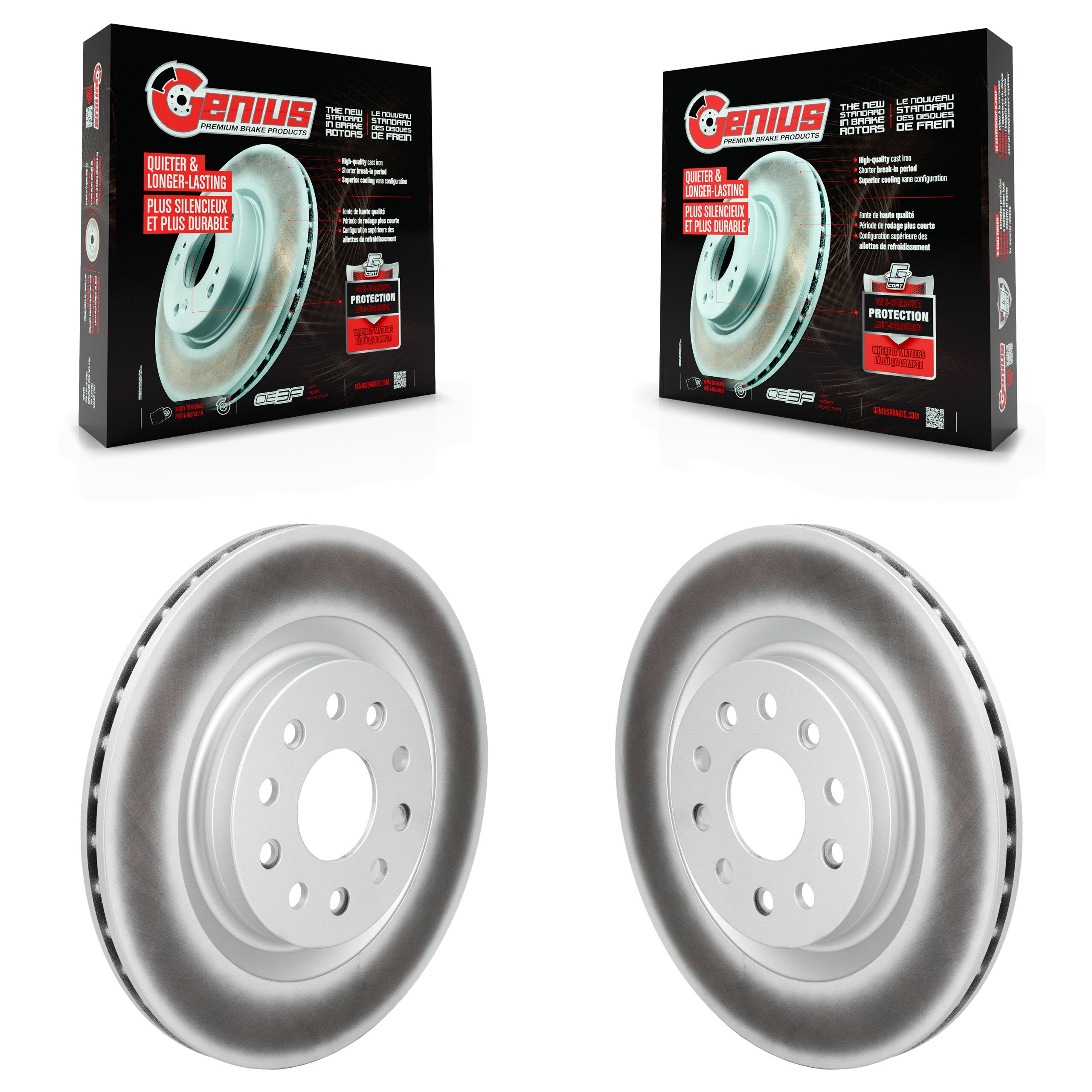 Genius KG-102056 Disc Brake Rotor for 2021-2024 Jeep Grand Cherokee, Jeep Grand Cherokee L - Rear