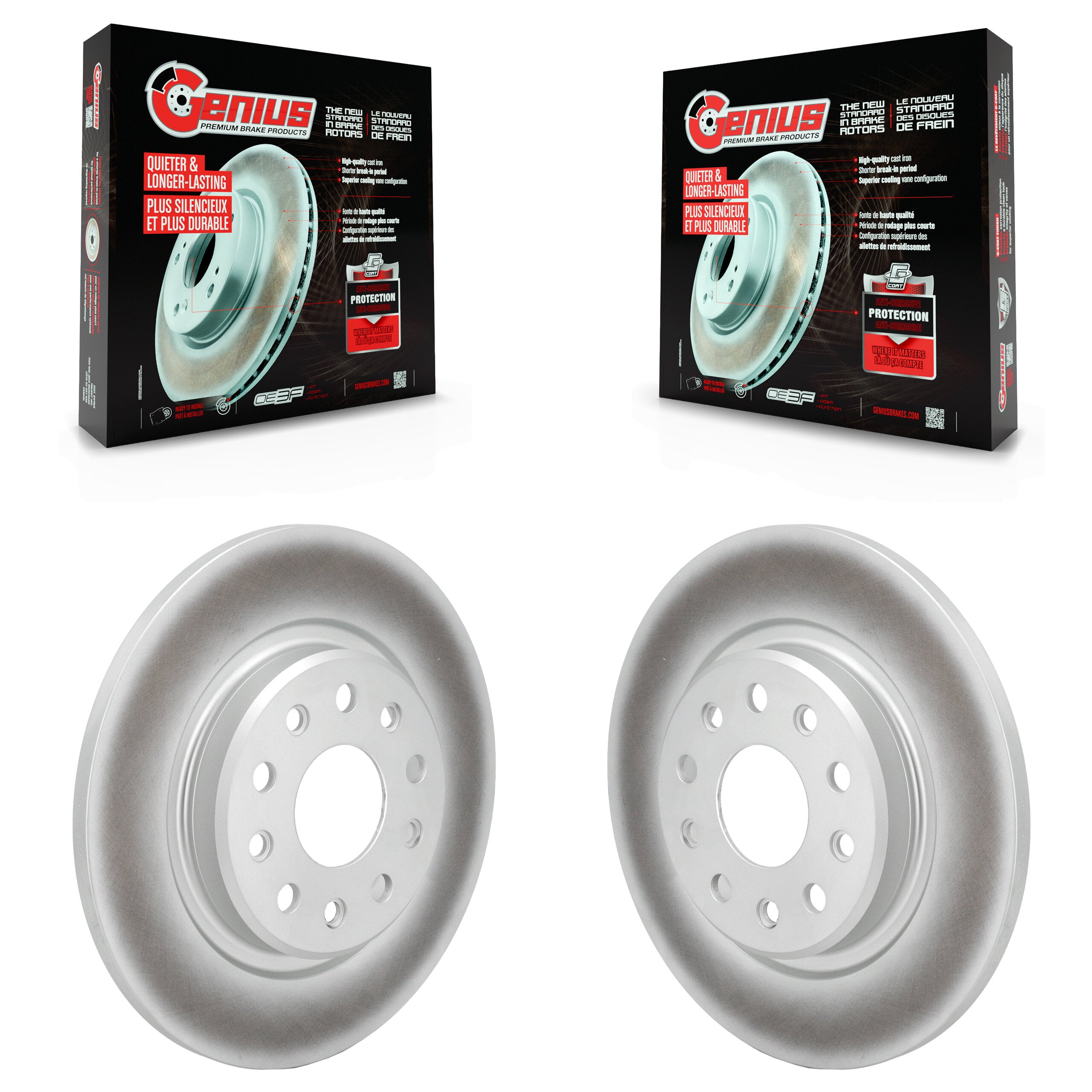 Genius KG-102057 Disc Brake Rotor for 2021-2024 Jeep Grand Cherokee, Jeep Grand Cherokee L - Rear