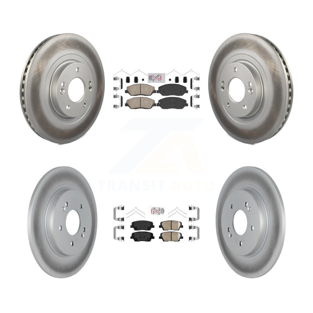 Transit Auto KGA-101473 Disc Brake Kit for 2019 Hyundai Santa Fe - Front and Rear