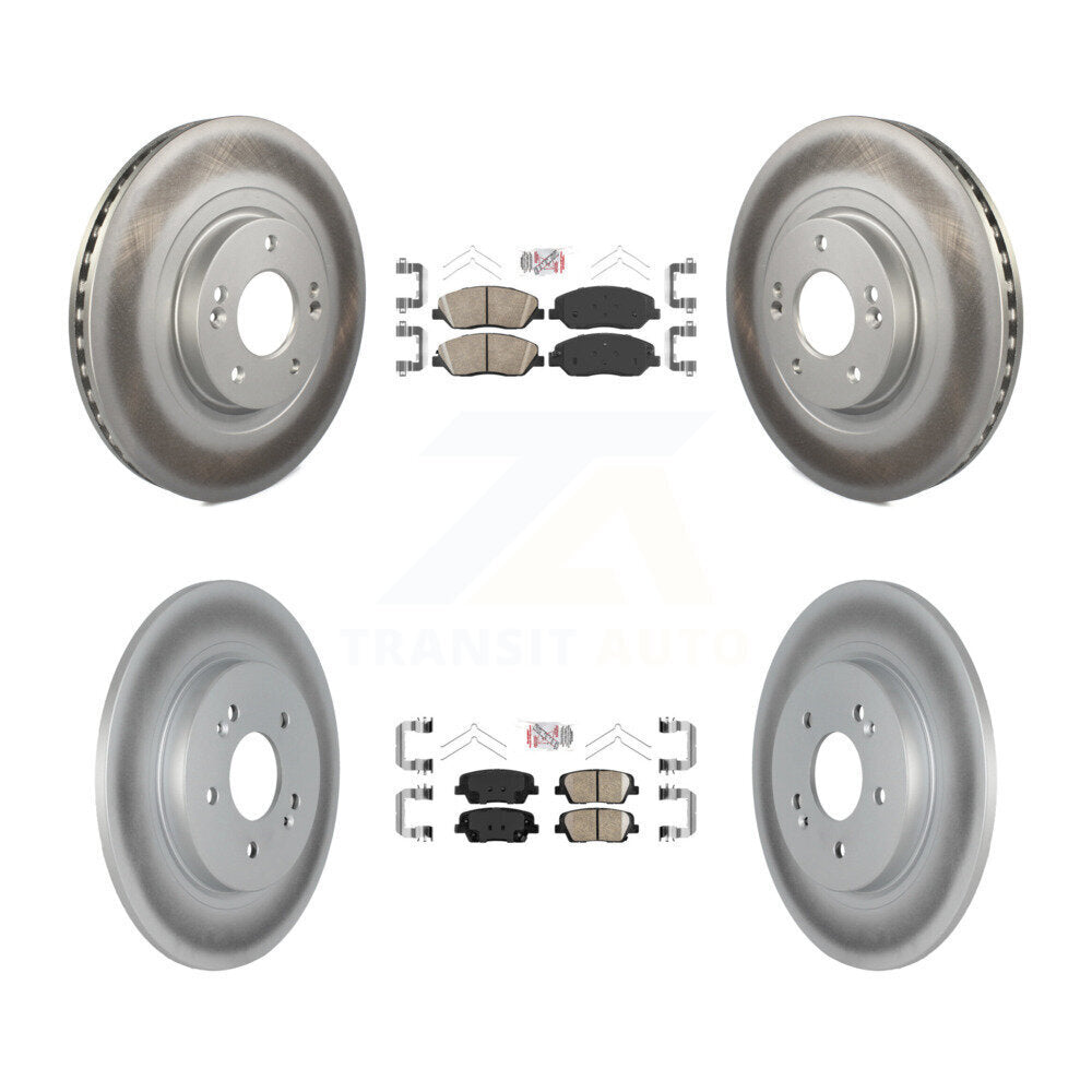 Transit Auto KGA-101474 Disc Brake Kit for 2019 Hyundai Santa Fe - Front and Rear