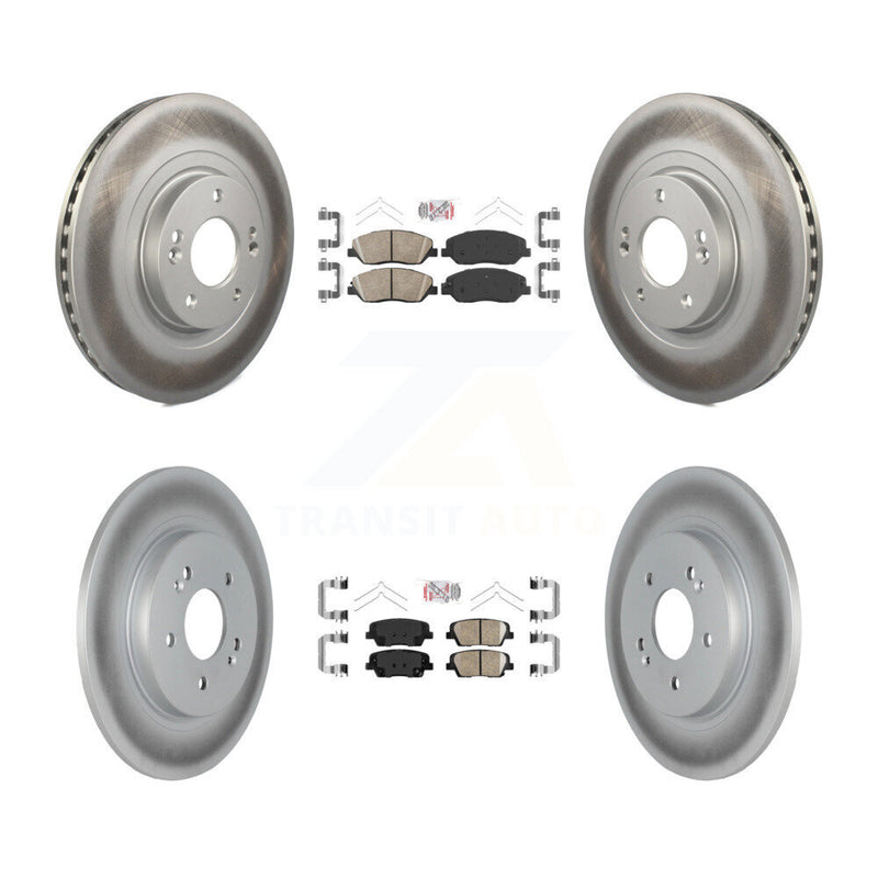 Transit Auto KGA-101474 Disc Brake Kit for 2019 Hyundai Santa Fe - Front and Rear