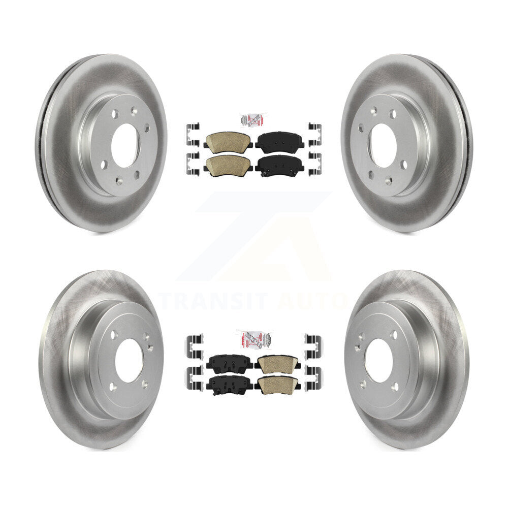 Transit Auto KGA-101542 Disc Brake Kit for 2012-2018 Kia Rio, Hyundai Accent - Front and Rear