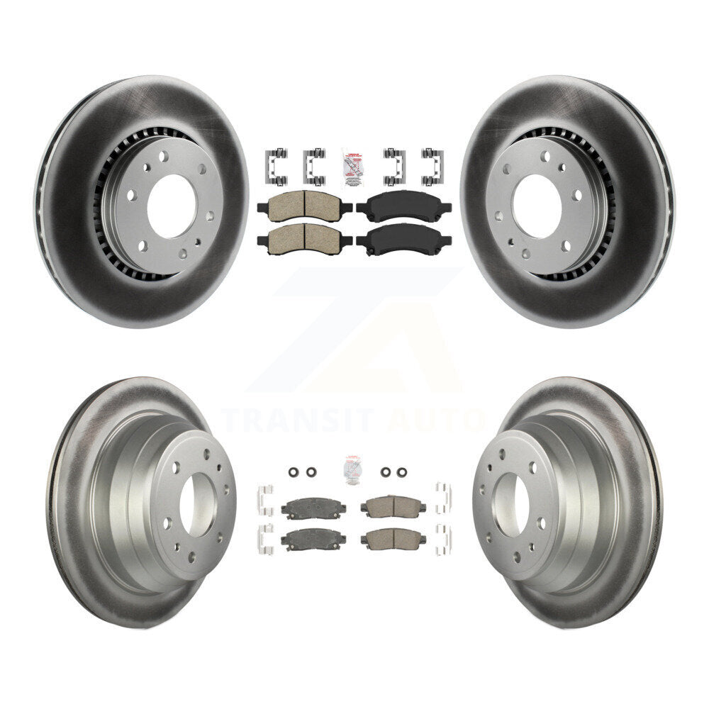 Transit Auto KGA-102086 Disc Brake Kit for 2006-2009 GMC Envoy, Saab 9-7x and More - Front and Rear