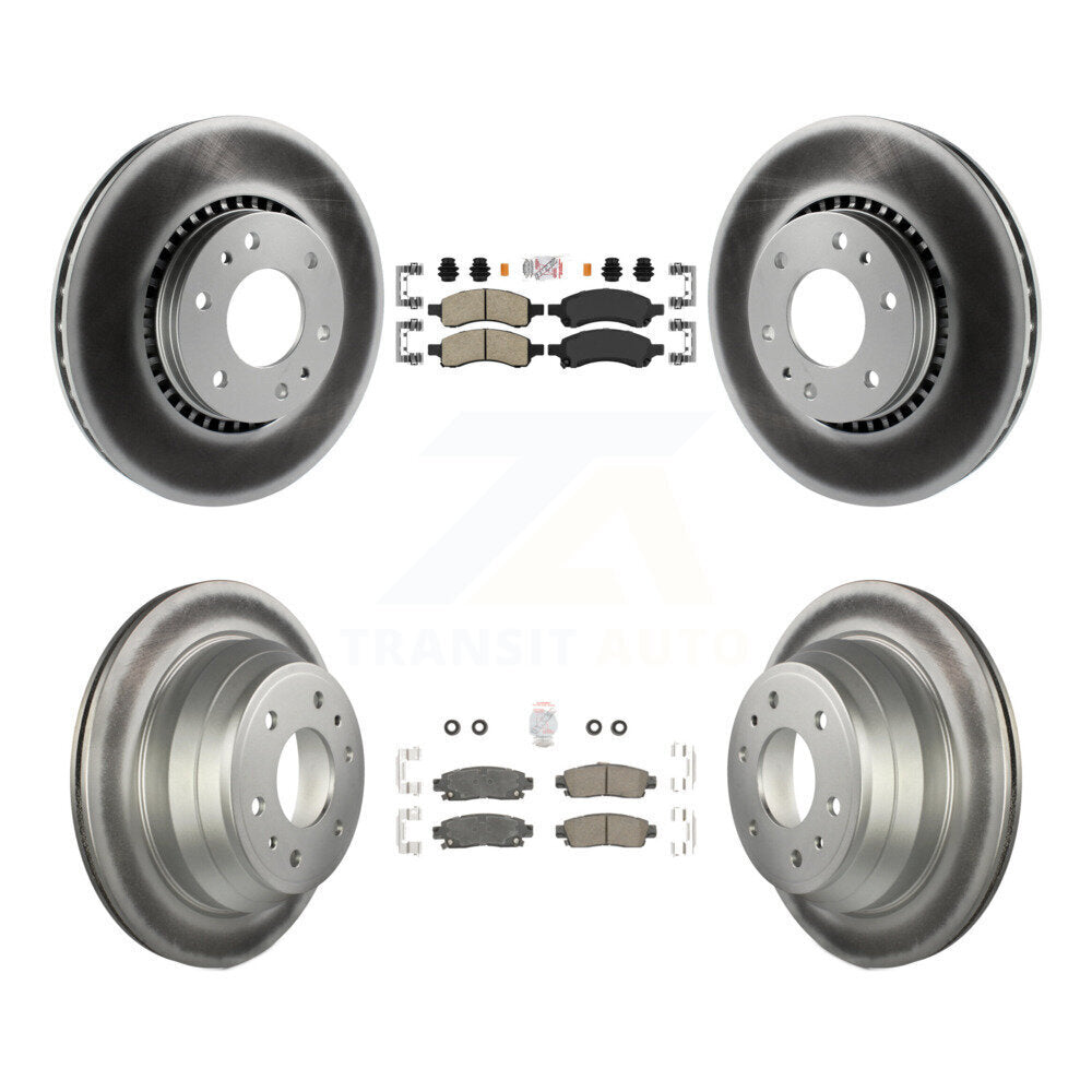 Transit Auto KGA-102087 Disc Brake Kit for 2006-2009 GMC Envoy, Saab 9-7x and More - Front and Rear