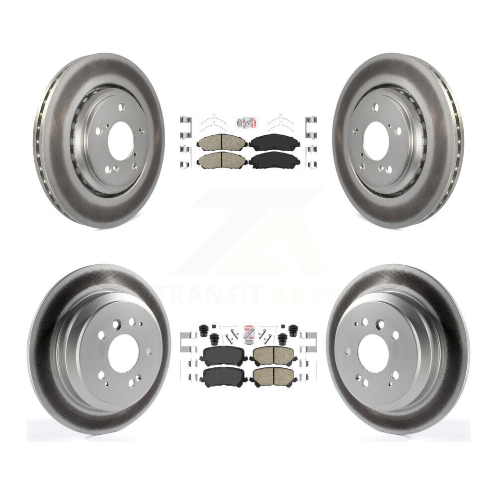 Transit Auto KGA-102258 Disc Brake Kit for 2016-2024 Honda Ridgeline, Honda Pilot - Front and Rear