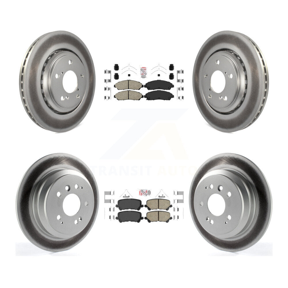 Transit Auto KGA-102259 Disc Brake Kit for 2016-2024 Honda Ridgeline, Honda Pilot - Front and Rear