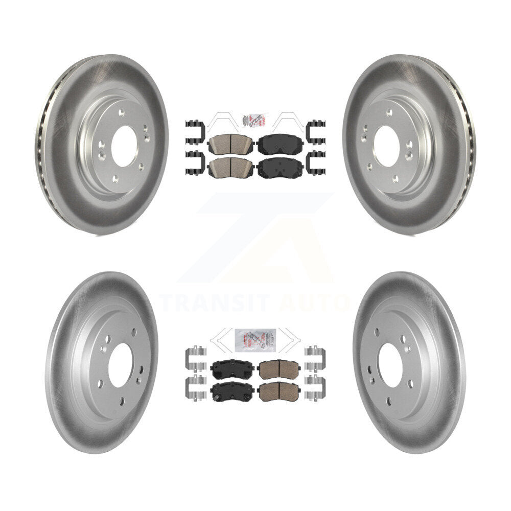 Transit Auto KGA-103340 Disc Brake Kit for 2018-2024 Hyundai Kona, Kia Seltos - Front and Rear